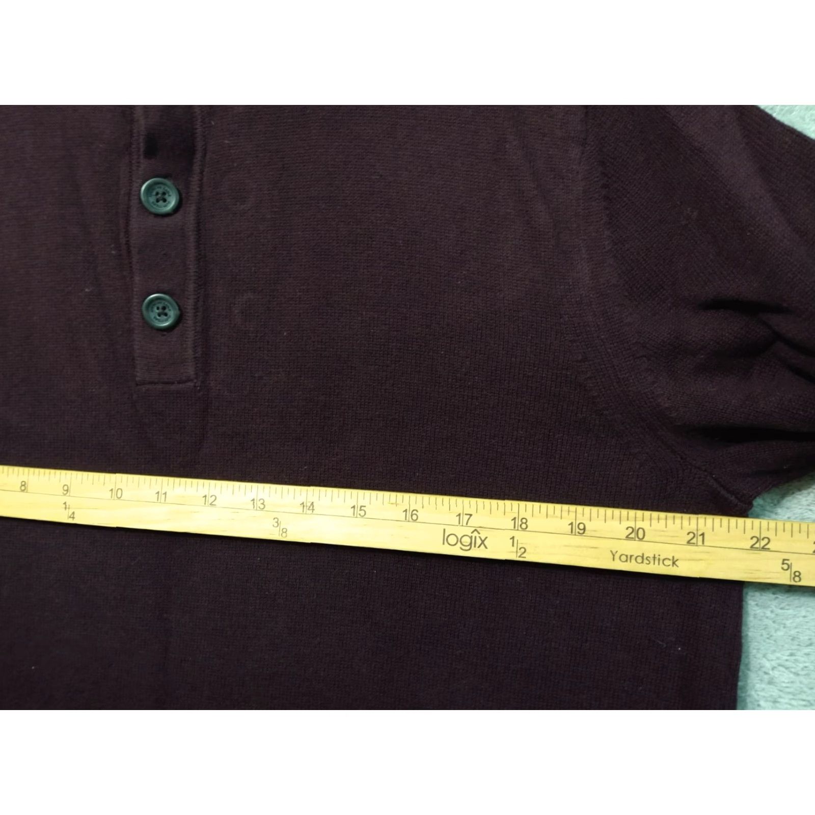 American Eagle Outfitters American Eagle Sweater LT Red Henley Classic Fit Long Sleeve Pullover Mens Casual Heavyweight Size US L / EU 52-54 / 3 - 4 Thumbnail