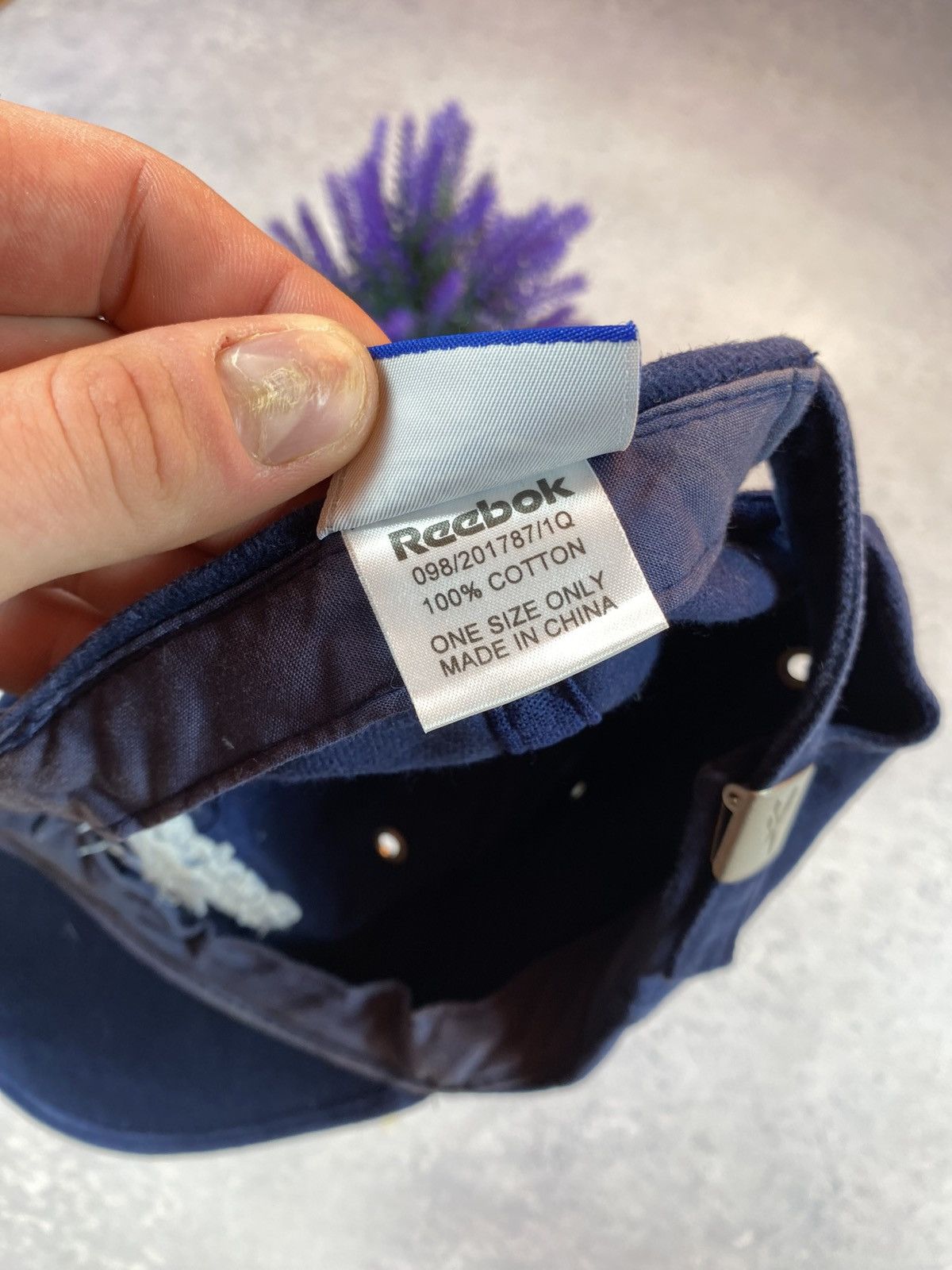 Reebok × Vintage Vintage Reebok Blue Cap With Centre logo Size ONE SIZE - 7 Thumbnail