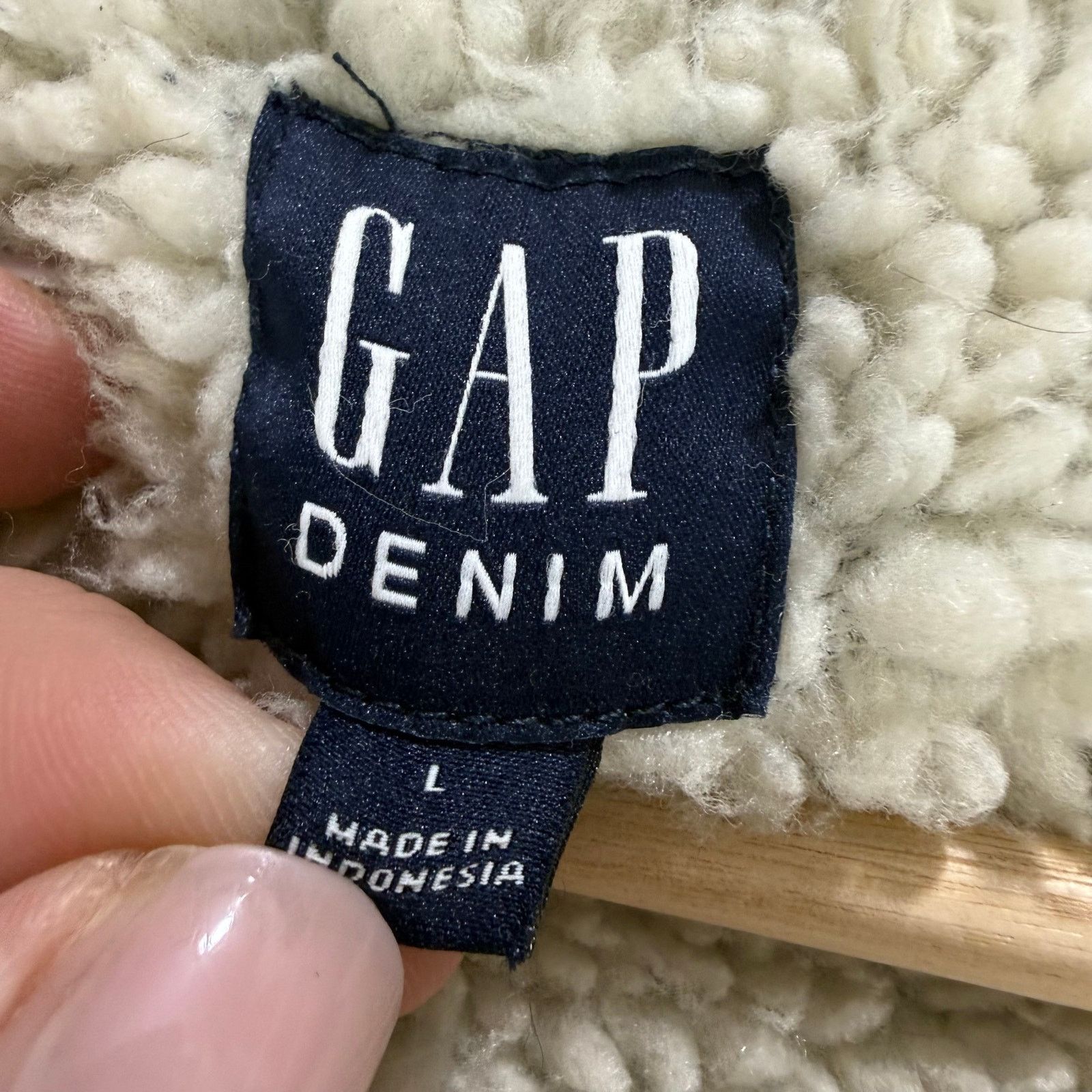 Gap Gap Crop Hooded Sherpa Denim Trucker Jacket Coat Women L Size L / US 10 / IT 46 - 7 Thumbnail