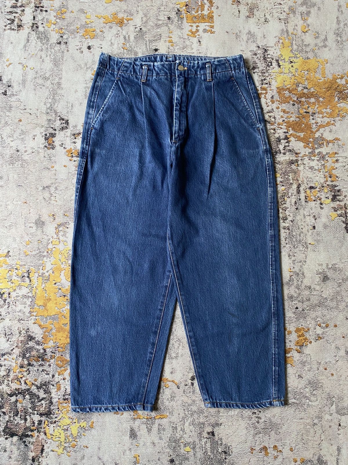 Comme des Garcons Homme Vintage 80’s Comme Des Garcons Homme Cropped Baggy Jeans Size US 31 - 3 Thumbnail