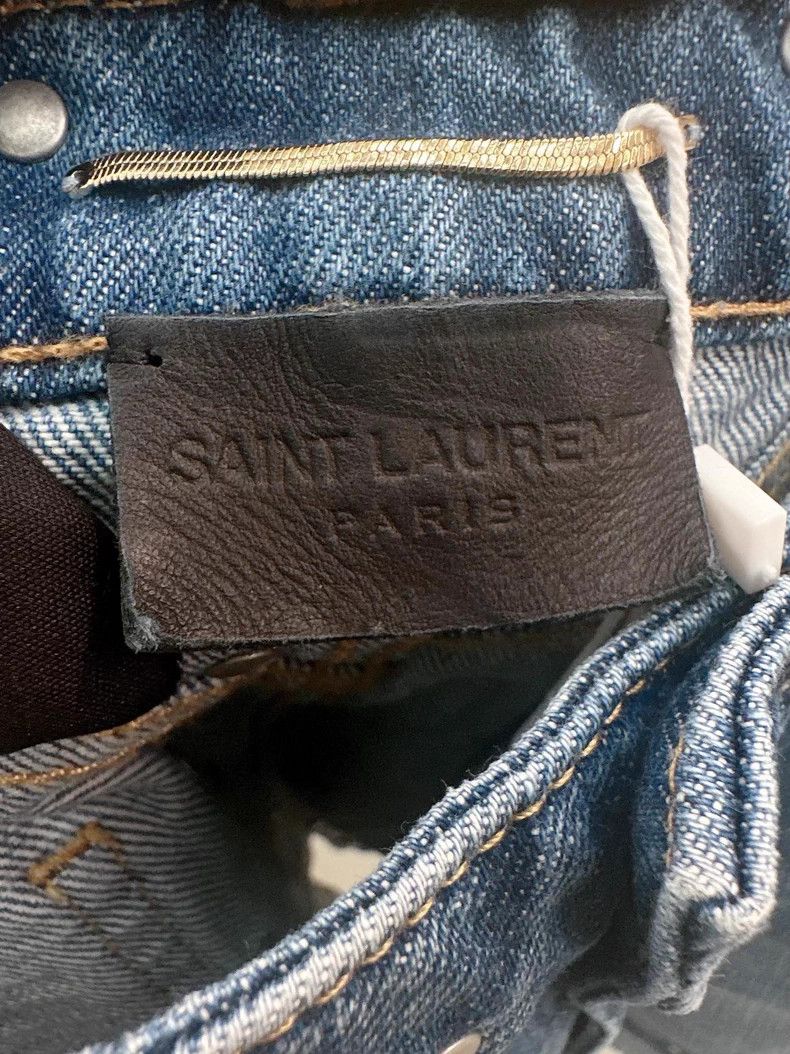 Saint Laurent Paris Saint Laurent Paris Blue Rivet Shorts Size 27" / US 4 / IT 40 - 3 Thumbnail