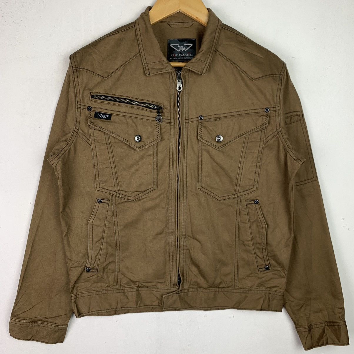 Japanese Brand × Vintage Vintage Japanese Brand Gin Washi Workwear Jacket Size US M / EU 48-50 / 2 - 1 Thumbnail