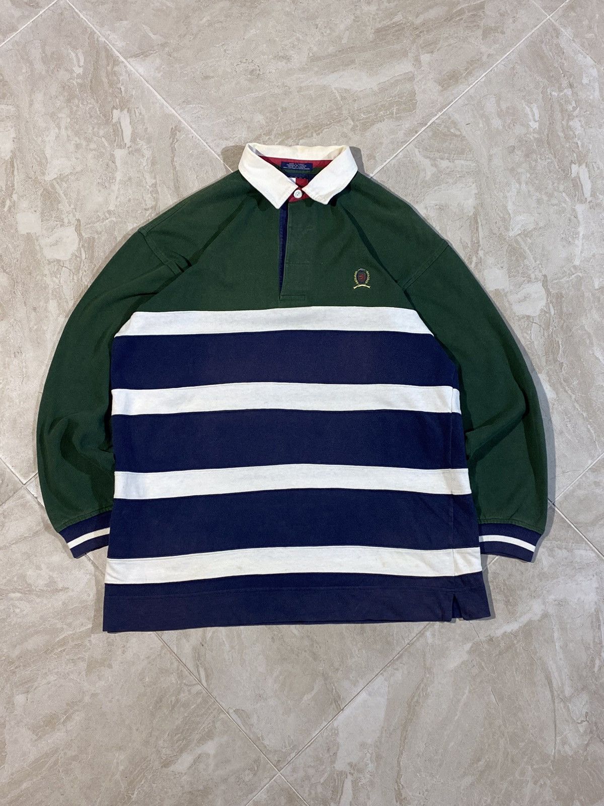 Tommy Hilfiger × Vintage Vintage 90s Tommy Hilfiger y2k streetwear style rugby shirt Size US M / EU 48-50 / 2 - 1 Thumbnail