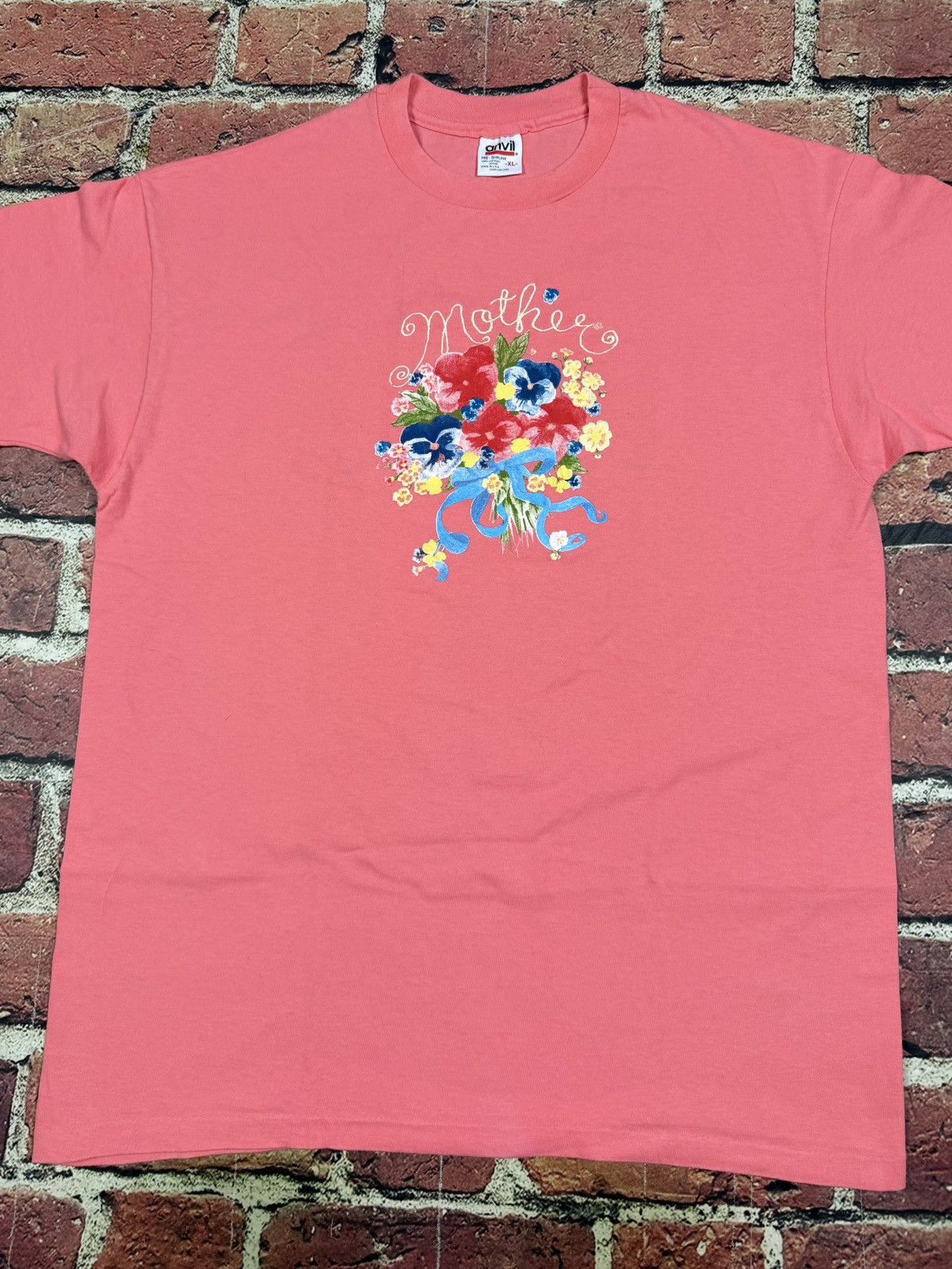 Anvil Vintage Mother Mom Floral Bouquet Flowers Single Stitch Tee Size US XL / EU 56 / 4 - 2 Thumbnail