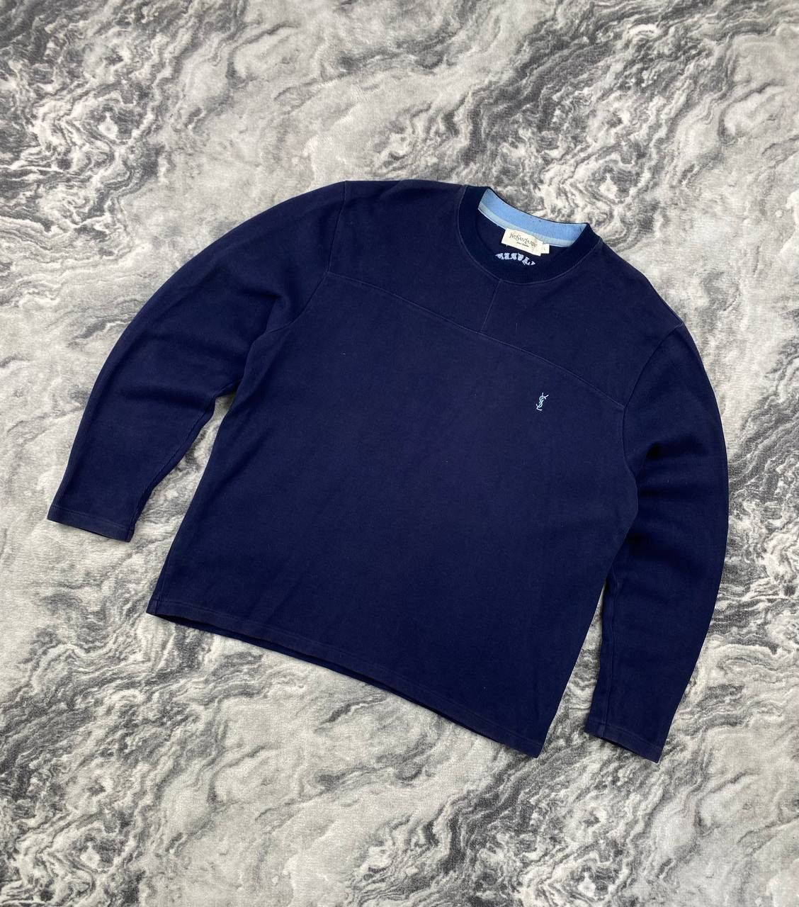 Yves Saint Laurent Vintage Yves Saint Laurent Sweatshirt Big Log Men Size L Size US L / EU 52-54 / 3 - 1 Thumbnail