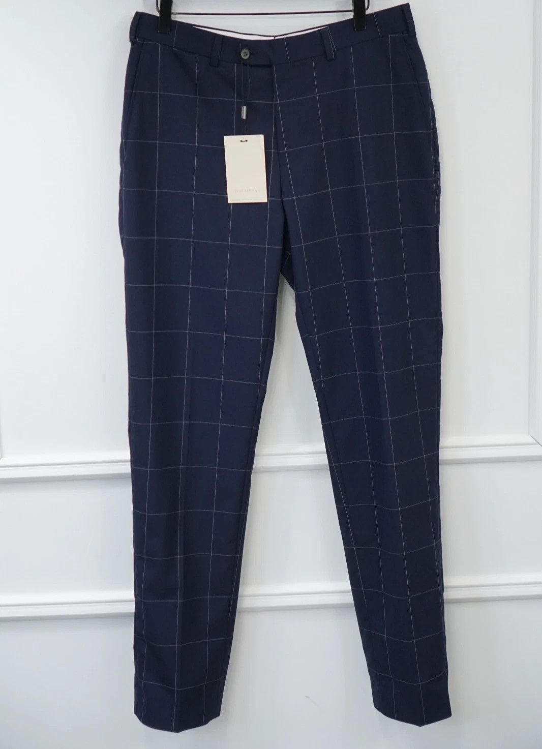 Suitsupply Men Suitsupply Pants Navy Blue Wool Brescia Size UK/US38 Size 38R - 1 Thumbnail