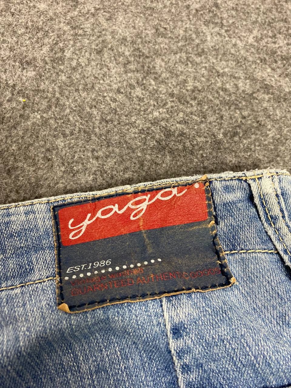 vintage japanese brand bootcut flare distressed denim