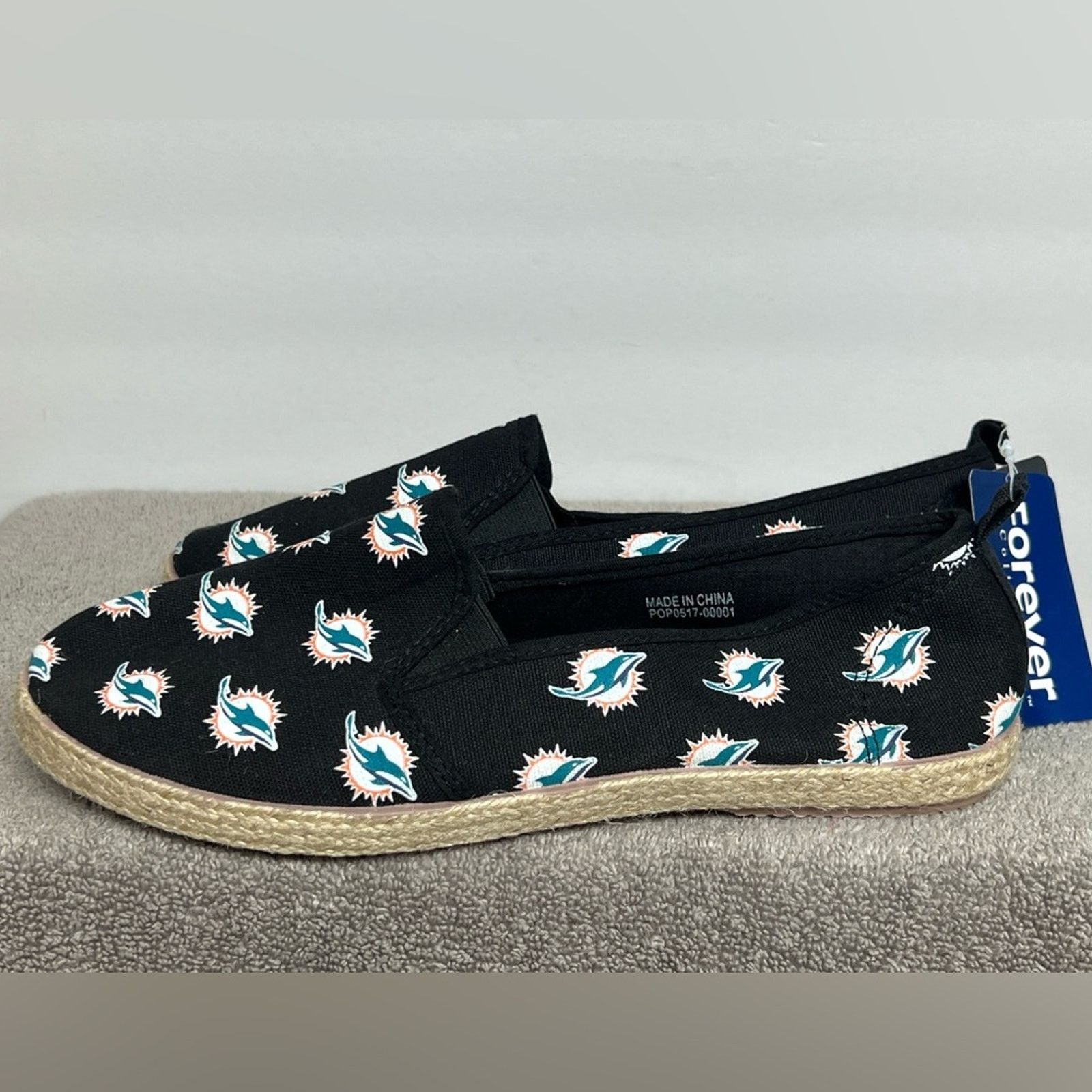 NFL FOCO Women's Miami Dolphins Espadrille Canvas Shoe NEW 11-12 Size US 11 / IT 41 - 3 Thumbnail