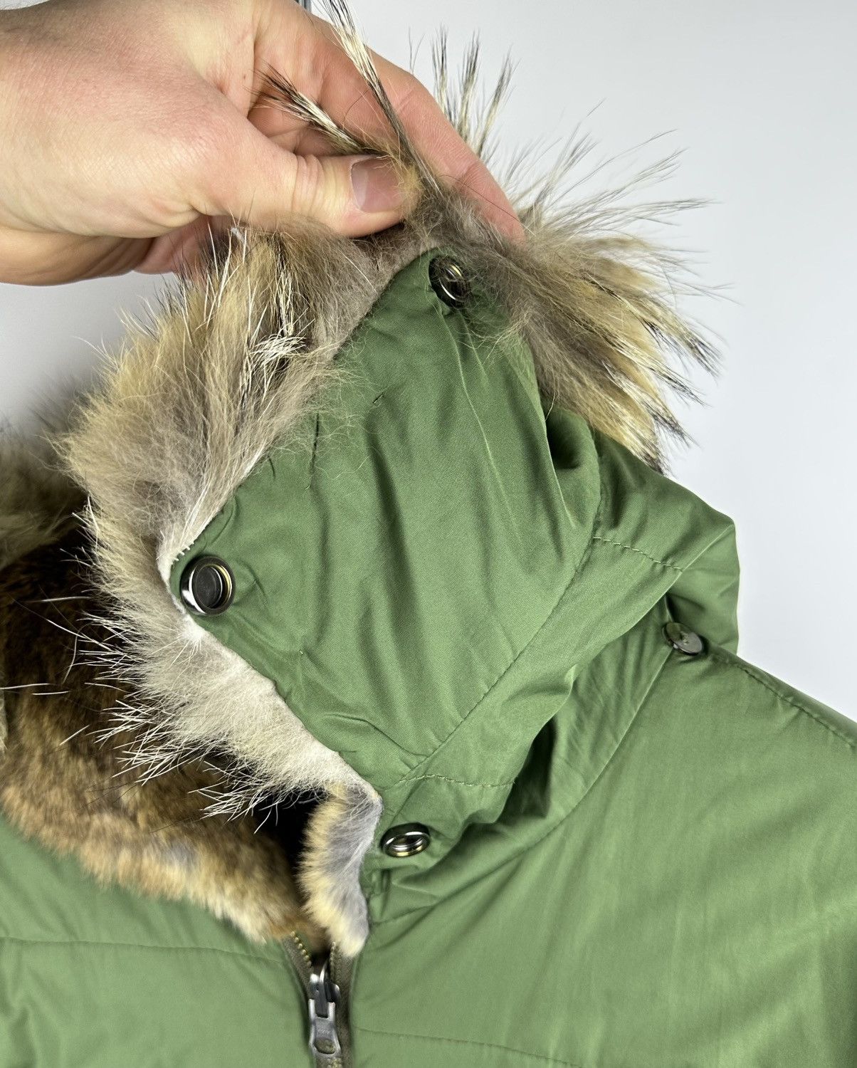 Yves Salomon YVES SALOMON Luxury Jacket Rabbit Fur Lining Coyote Trim Size US M / EU 48-50 / 2 - 3 Thumbnail