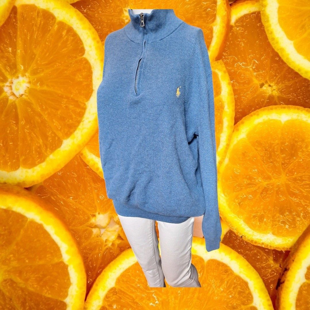 Polo Ralph Lauren Polo Ralph Lauren Pima Cotton 1/4 Zip Pullover Sweater Blue Size US L / EU 52-54 / 3 - 1 Thumbnail