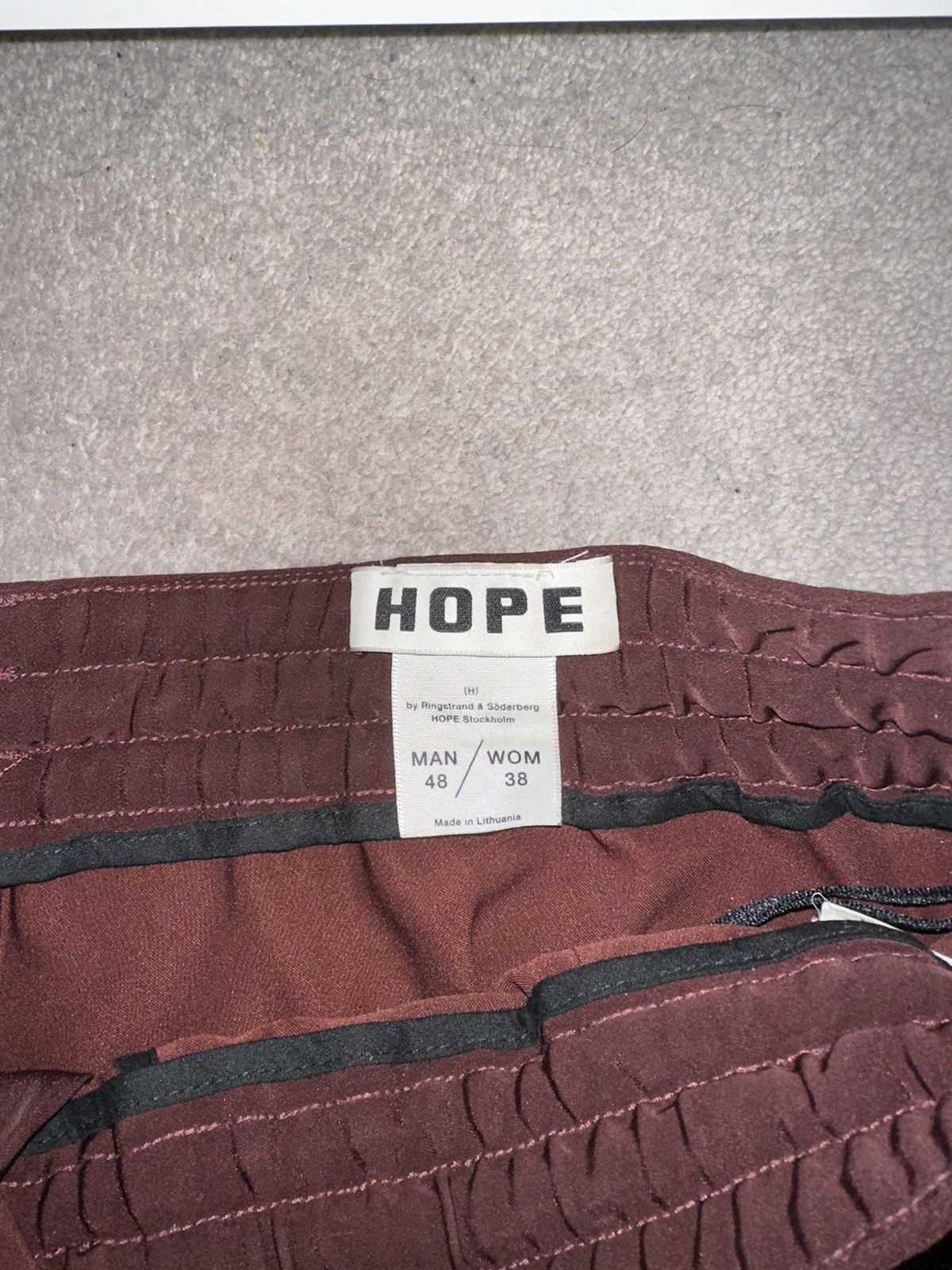 Hope HOPE STHLM Break Trouser Burgundy 48 Size US 32 / EU 48 - 2 Thumbnail