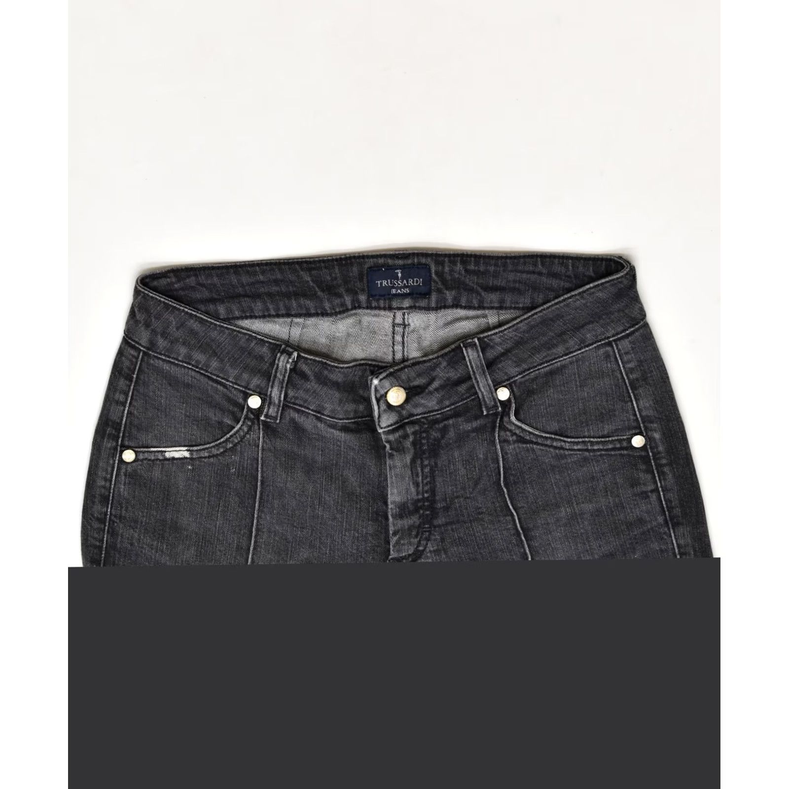 Trussardi TRUSSARDI Womens Straight Jeans Black Cotton W27 L27 Size 27" / US 4 / IT 40 - 4 Thumbnail