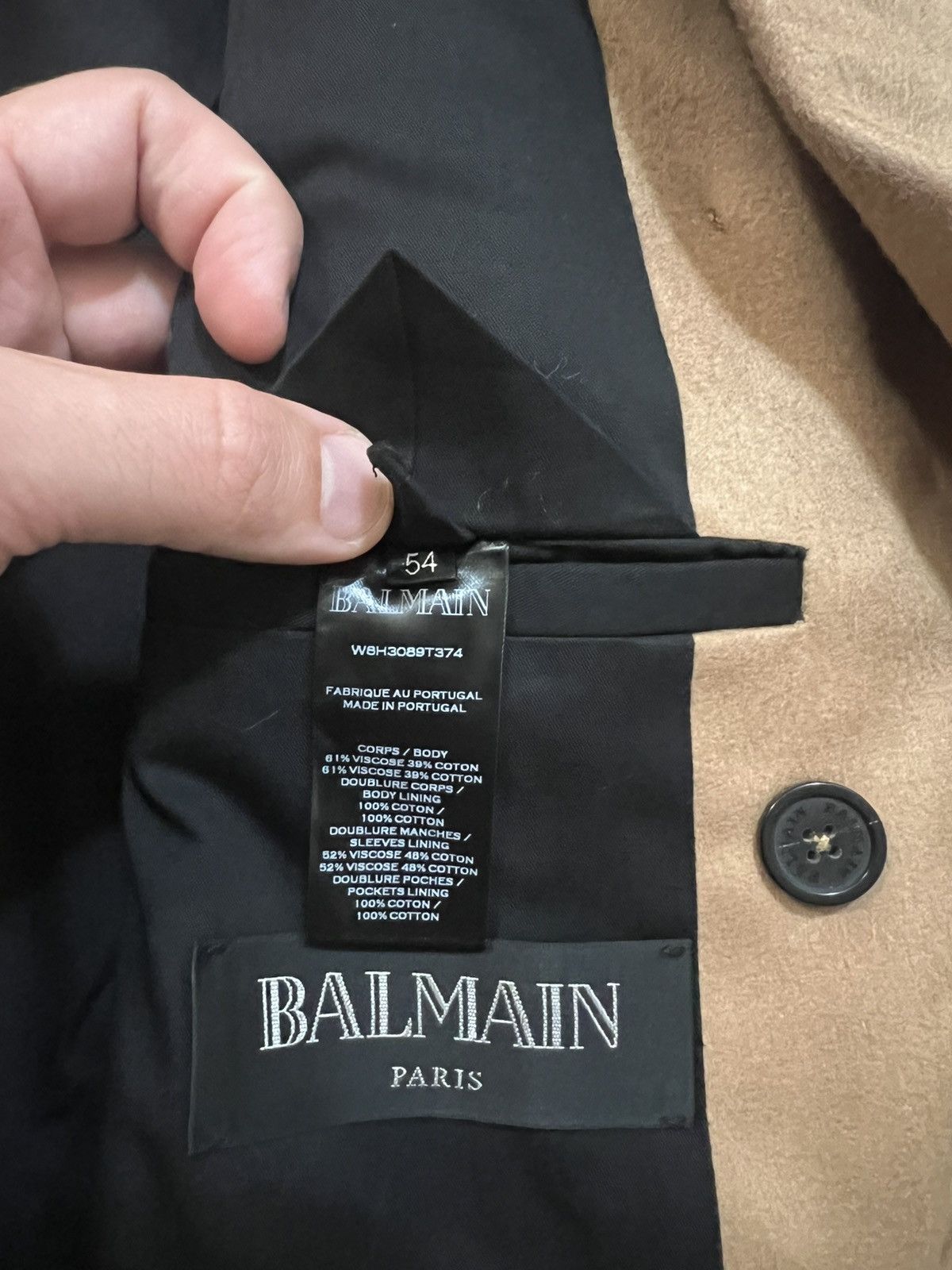 Balmain Balmain - Slim-Fit Double-Breasted Coat - Camel size 54 Size US L / EU 52-54 / 3 - 7 Thumbnail