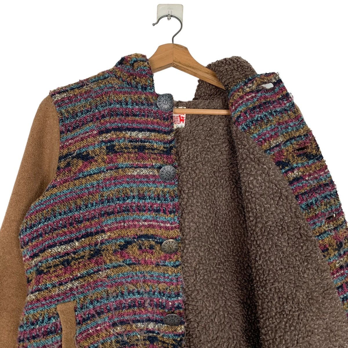 Japanese Brand TITICACA Sherpa Wool Hooded Jacket #0478-C22 Size US M / EU 48-50 / 2 - 10 Thumbnail