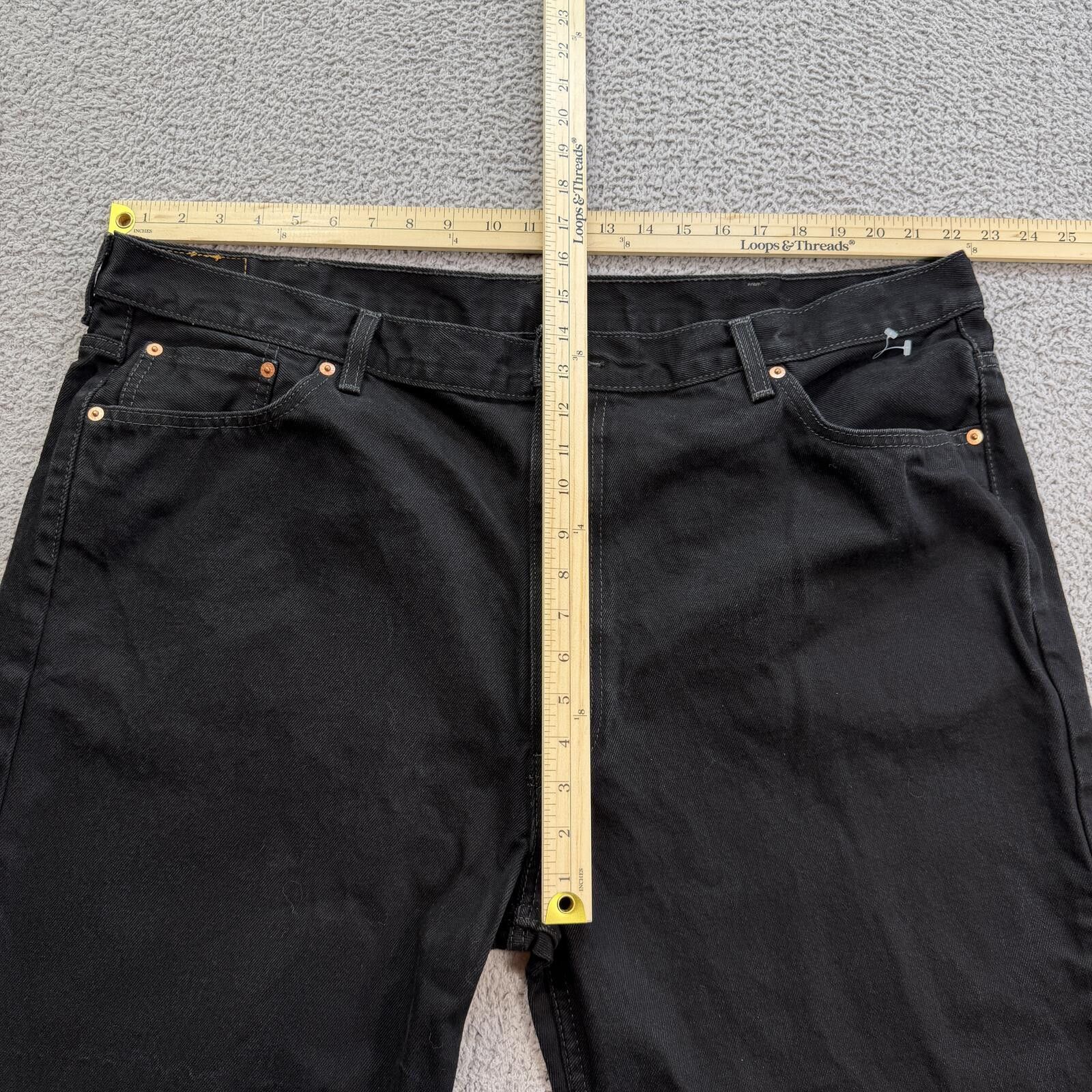 Levi's Levis 550 Black Relaxed Fit Jeans Mens 48x29 Faded Baggy Size US 44 / EU 60 - 3 Thumbnail