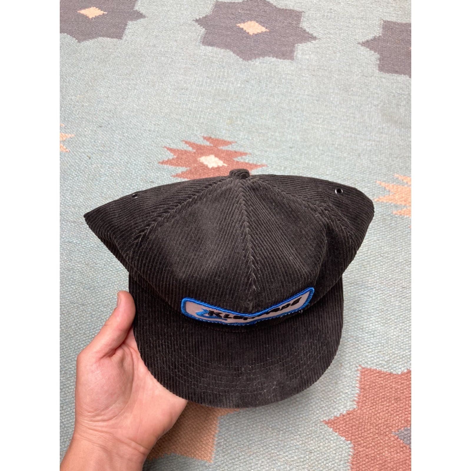 Vintage VINTAGE Snap-Back Corduroy Hat USA Made Black Adjustable Men Men's Snapback Size ONE SIZE - 3 Thumbnail