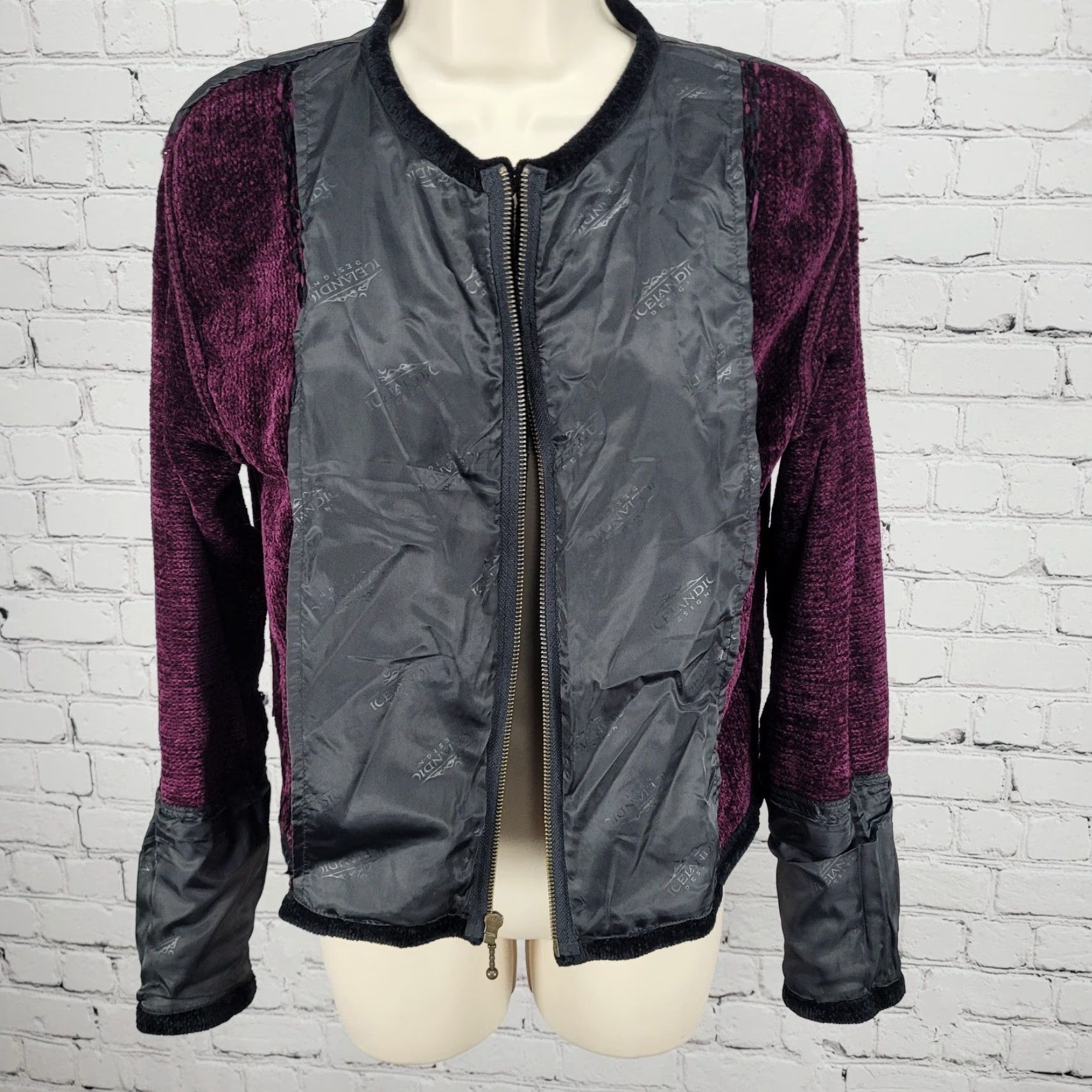 Coldwater Creek Coldwater Creek Purple Velvet Floral Embroidered Full Zip Jacket Small S Size S / US 4 / IT 40 - 4 Thumbnail
