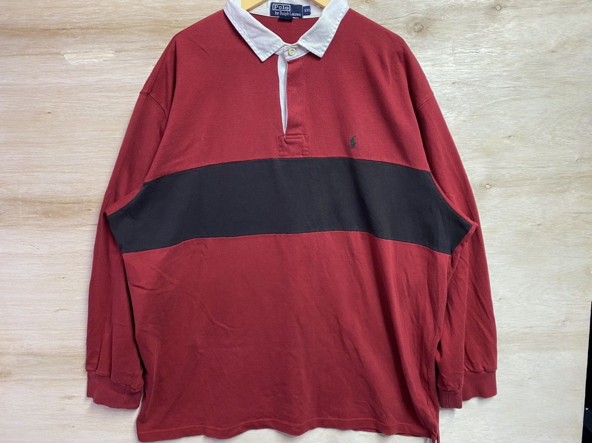 Polo Ralph Lauren Vintage Polo Ralph Lauren polo rugby stripes sweatshirt Size US XXL / EU 58 / 5 - 1 Thumbnail
