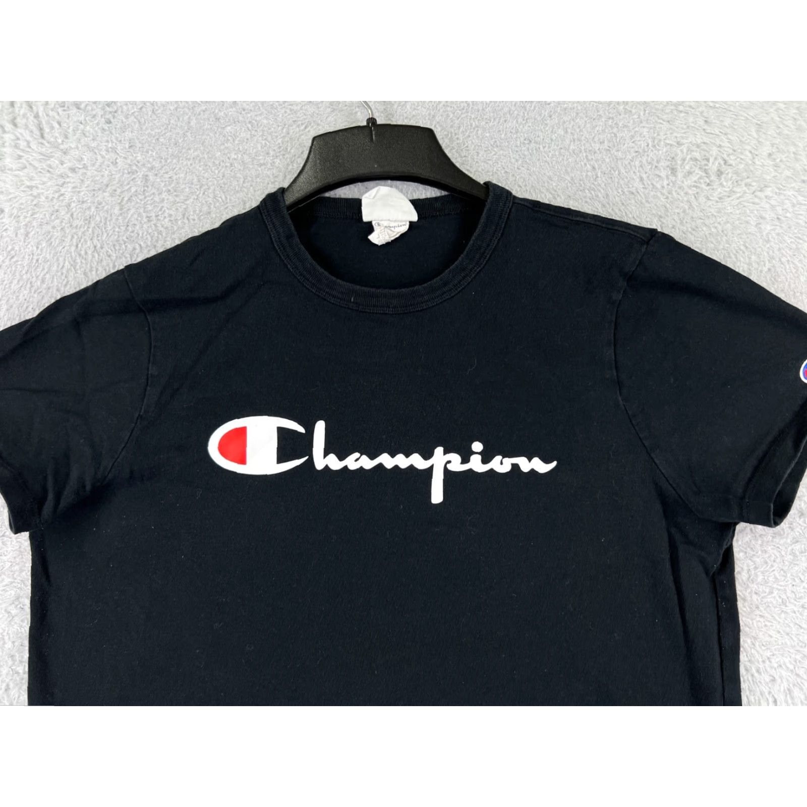 Champion Champion Women's Crop T-Shirt XL Black Logo Cotton All Seasons Activewear Size XL / US 12-14 / IT 48-50 - 6 Thumbnail