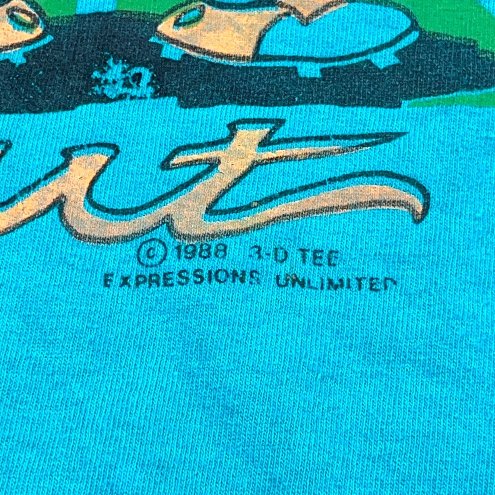 Vintage VINTAGE Miami Nut Shirt Men Large Blue Tee Single Stitch 80s Florida Football Shirt Men Blue 80s Retro Graphic Print Football Size US L / EU 52-54 / 3 - 3 Thumbnail