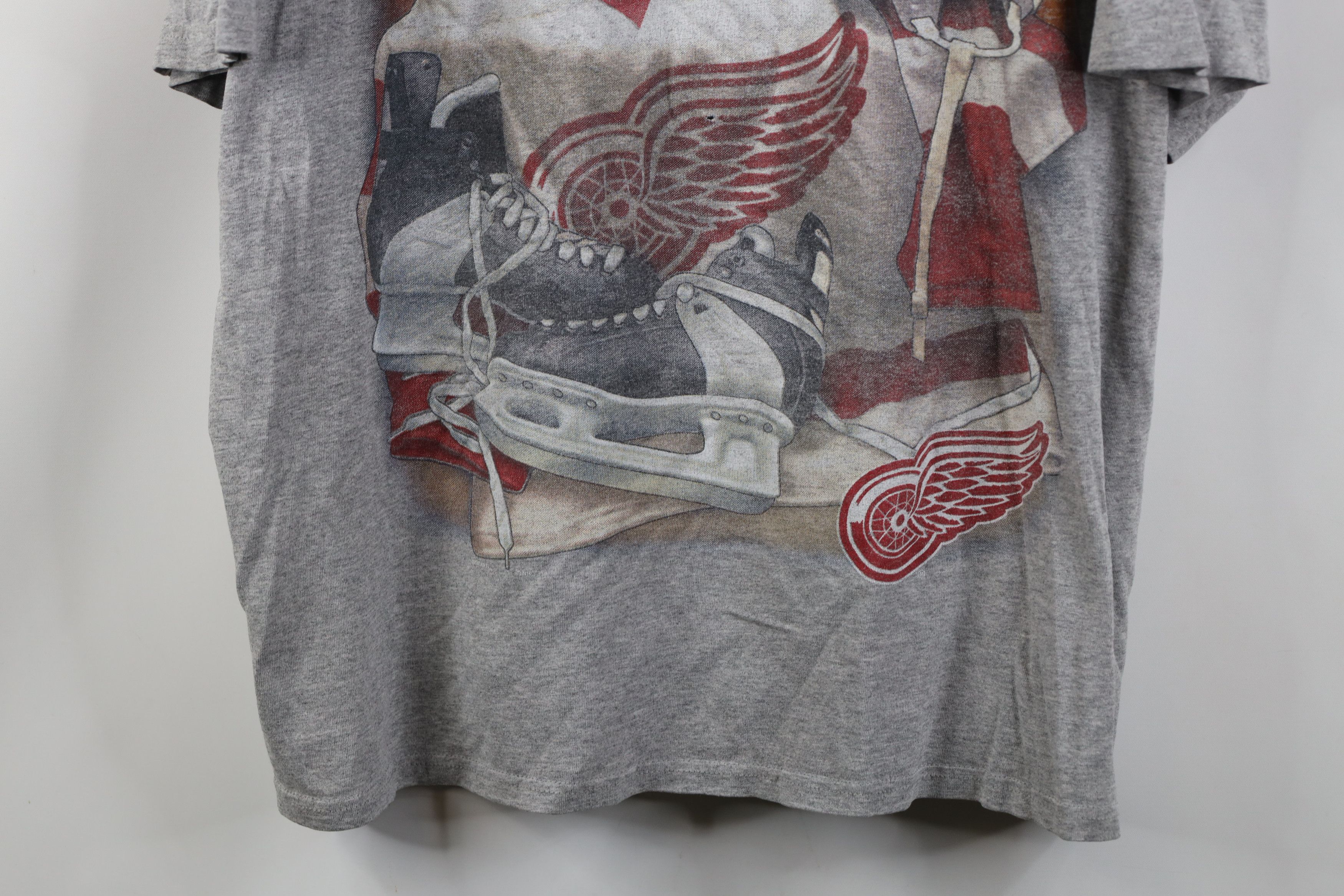 Vintage Vintage 90s Detroit Red Wings Hockey Short Sleeve T-Shirt Size US XL / EU 56 / 4 - 3 Thumbnail