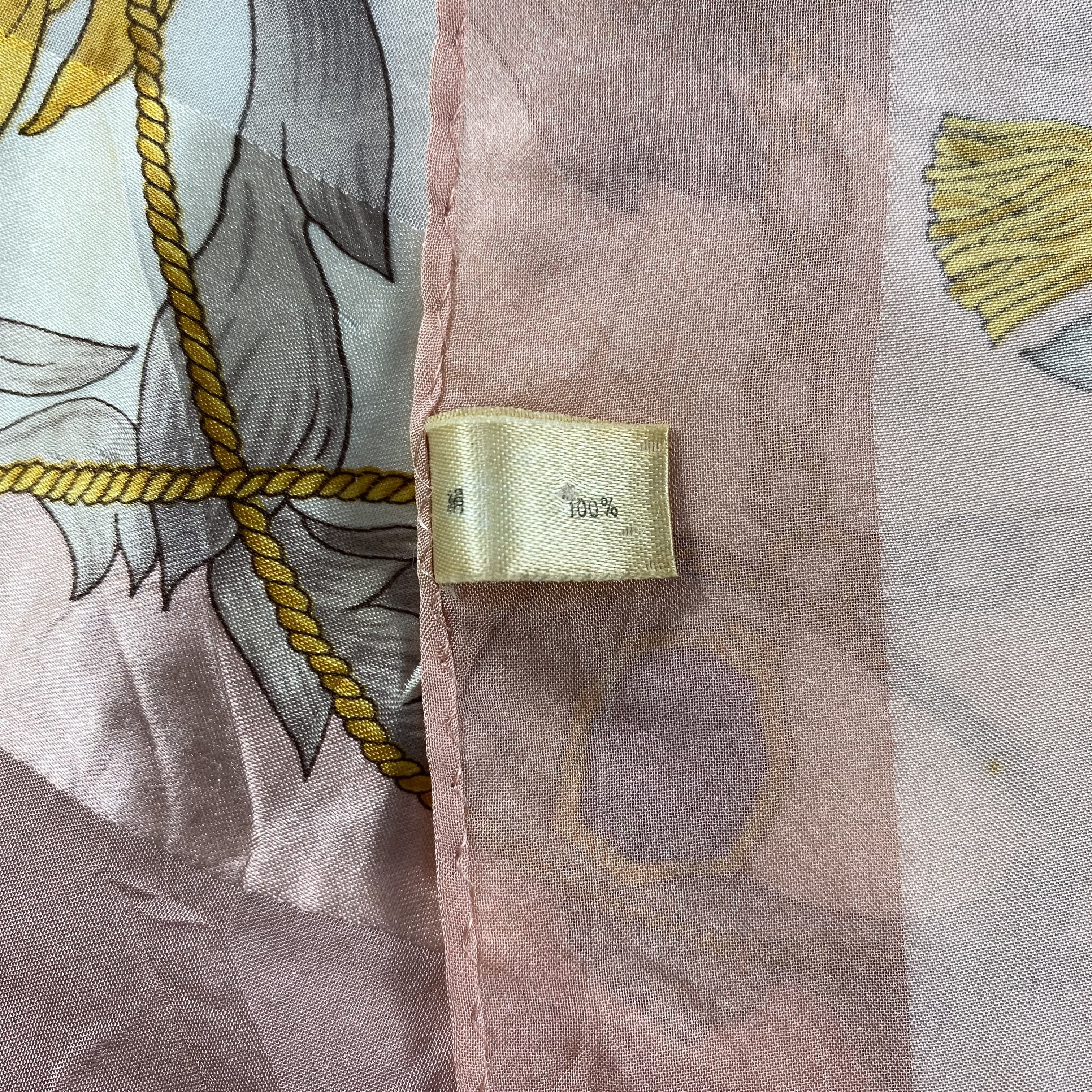 Japanese Brand × Vintage Vintage Floral Chain Silk Scarf SS062 Size ONE SIZE - 10 Thumbnail