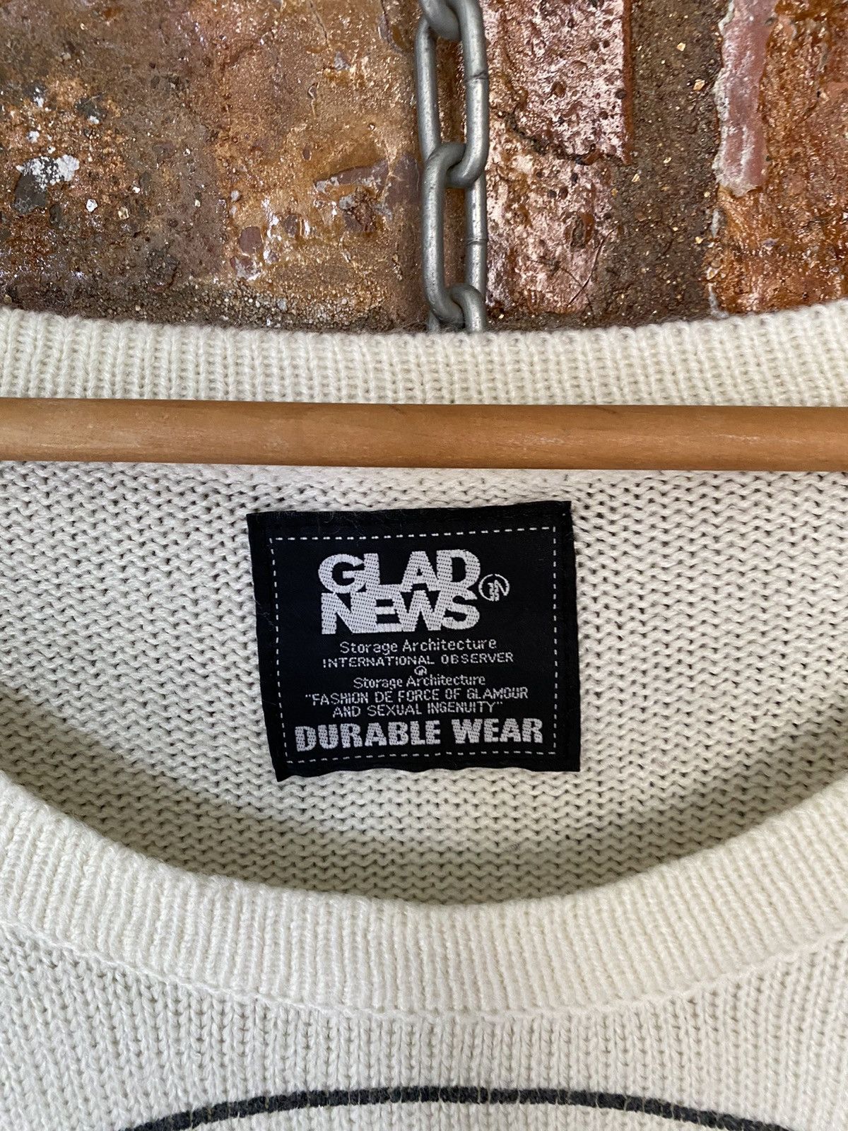 A.F.F.A. × Hysteric Glamour × Japanese Brand Vtg Glad News Japan Punk Make a Promise knitwear Size L / US 10 / IT 46 - 11 Thumbnail