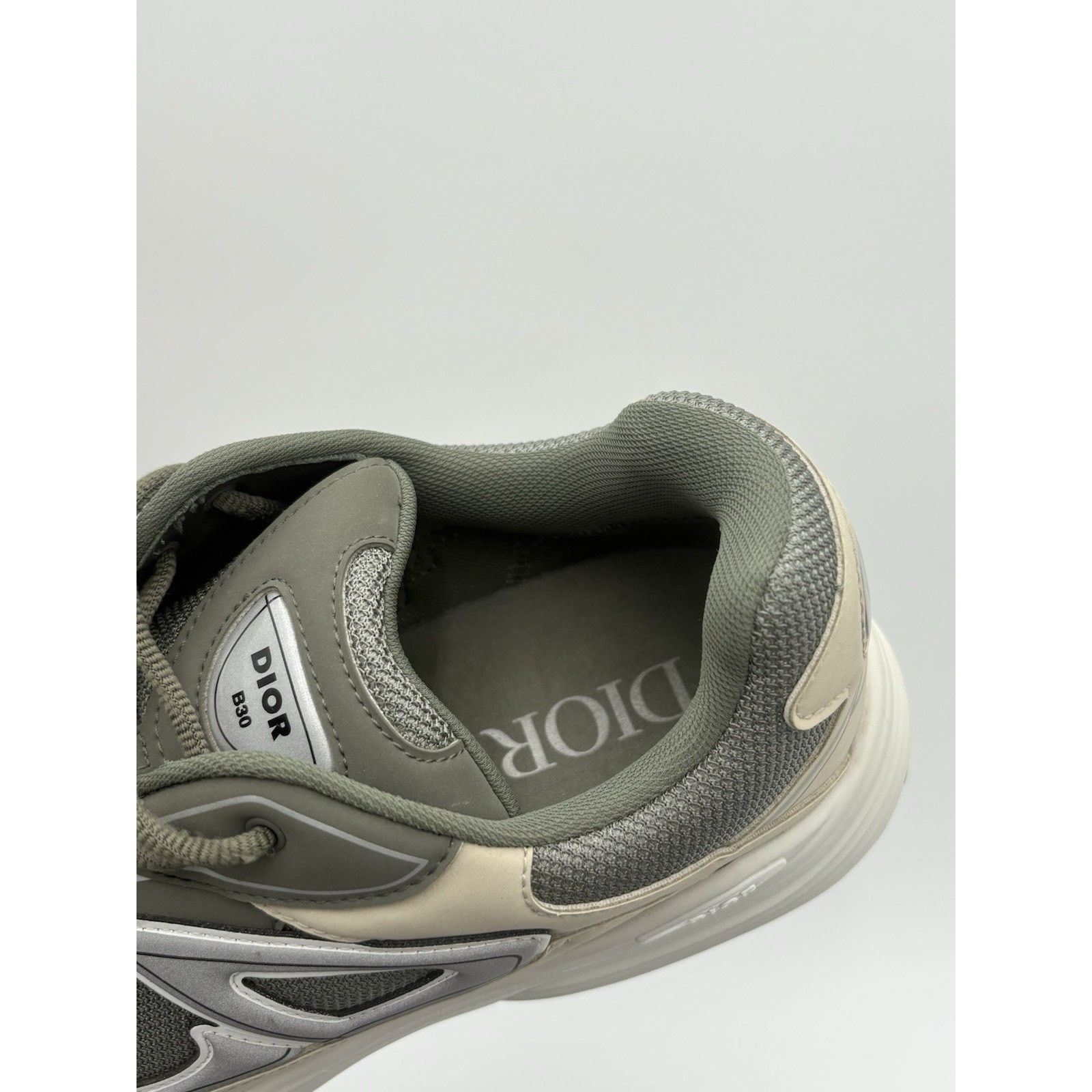 Dior Dior B30 Reflective Sneaker ' Olive Green Beige ' VERY CLEAN Size US 13 / EU 46 - 12 Thumbnail
