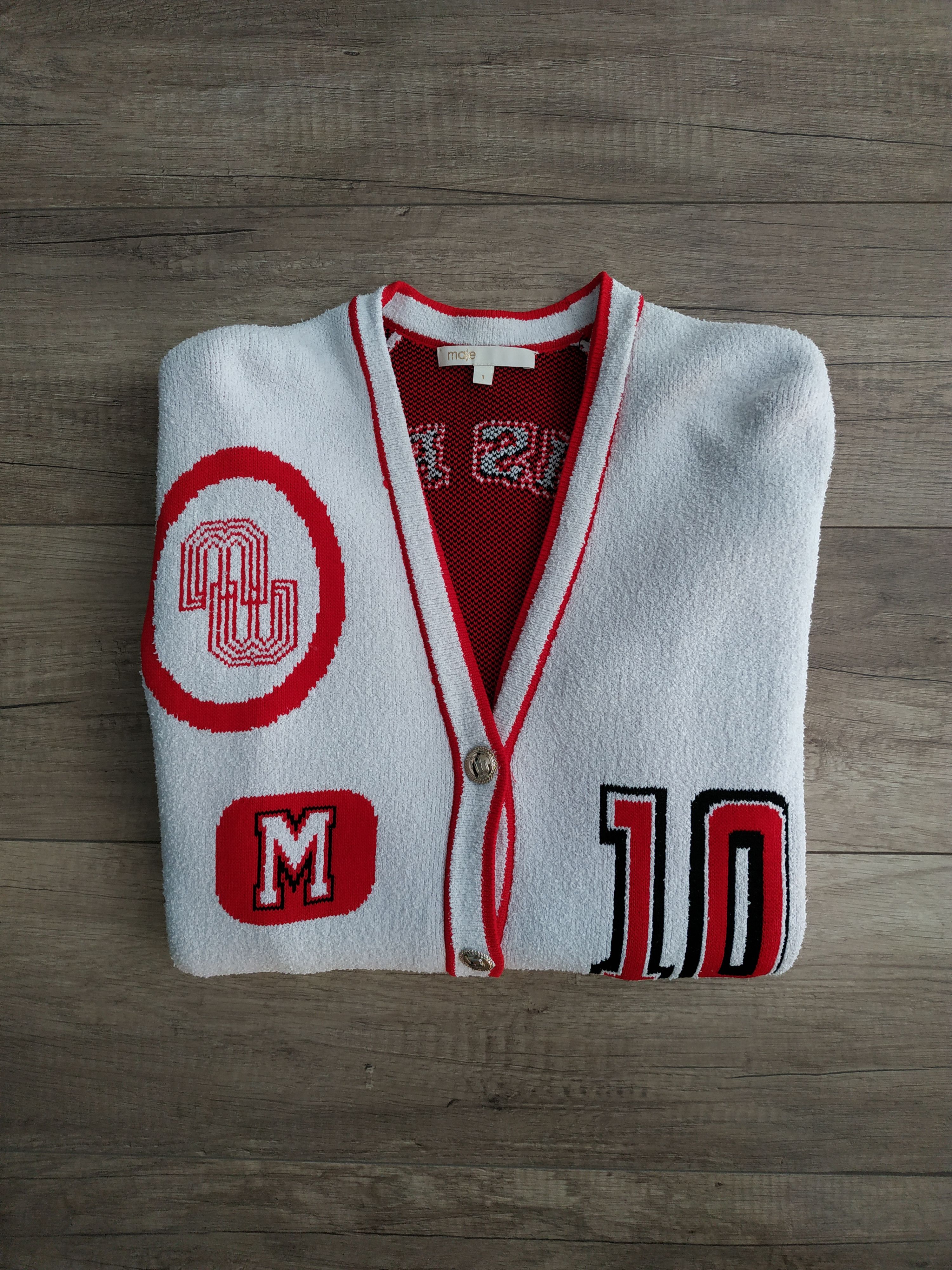 Maje MAJE Mallais Women's Knit Cardigan Sweater, s. S (1), fit. M Size M / US 6-8 / IT 42-44 - 3 Thumbnail