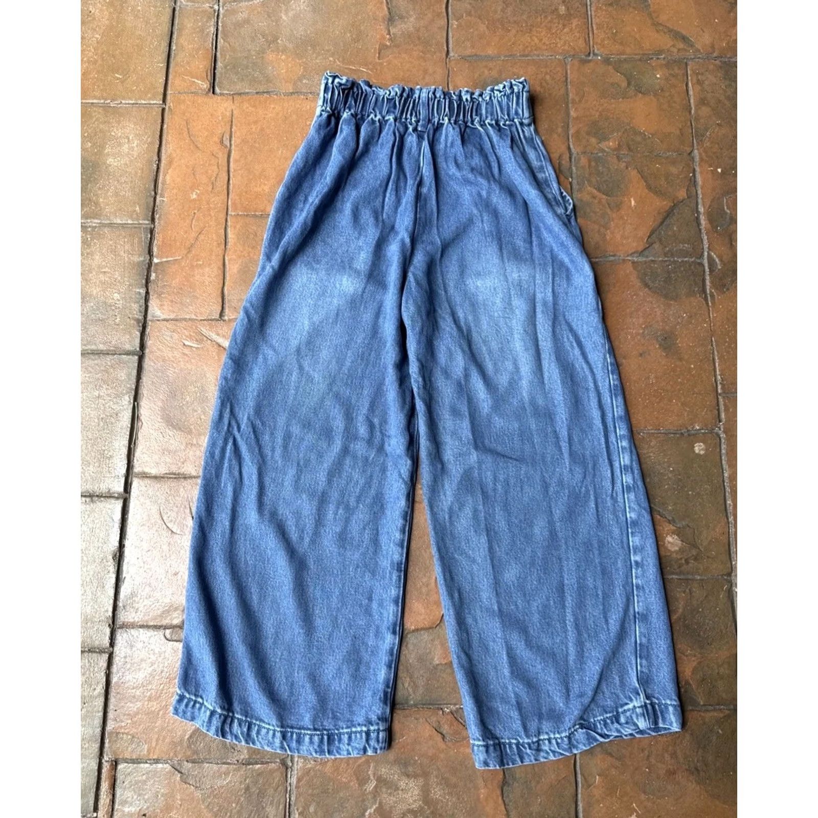 Young Fabulous & Broke VINTAGE Sadie Jeans Womens Small Baggy Wide Leg Pull On YFB Size 28" / US 6 / IT 42 - 3 Thumbnail