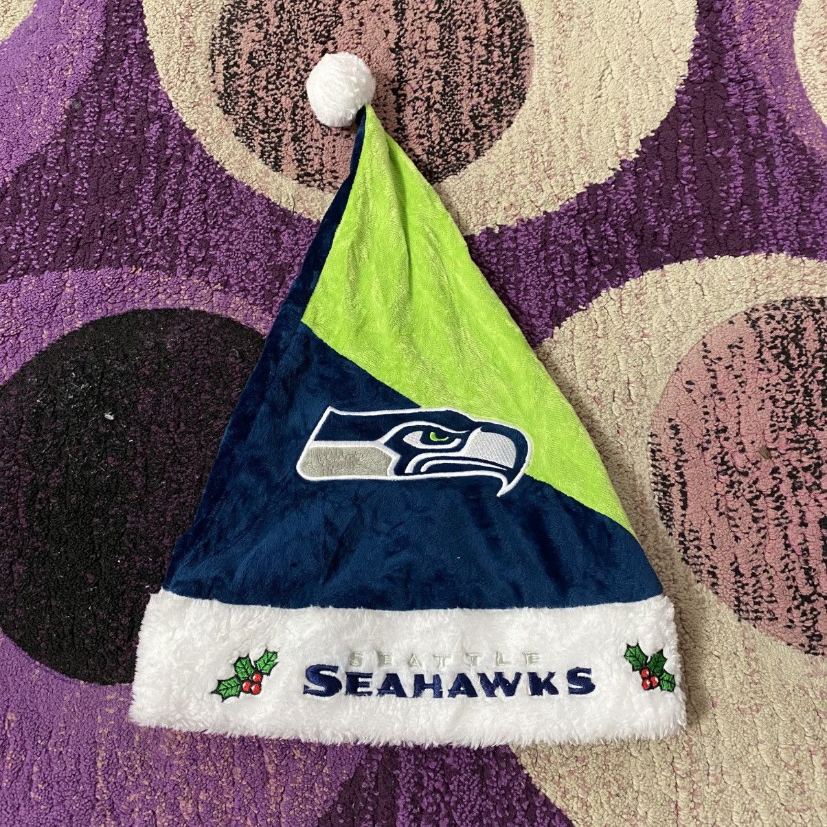 NFL Seattle Seahawks Beanie Santa Hat Christmas Size ONE SIZE - 1 Thumbnail