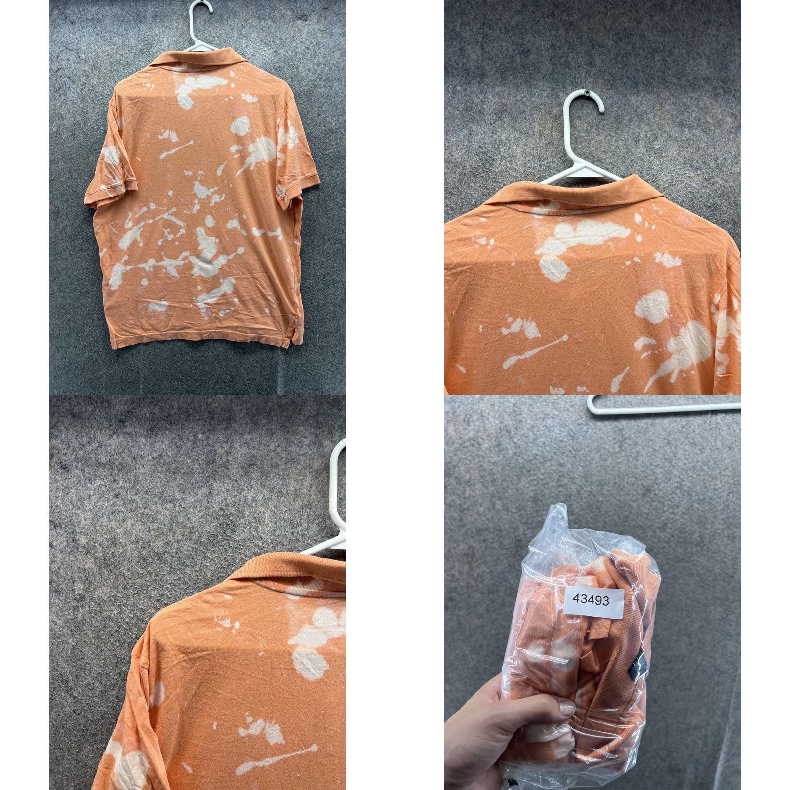 Nike Nike Polo Shirt Mens Large Orange Short Sleeve Collared Bleach Stain Spotted Size US L / EU 52-54 / 3 - 8 Thumbnail