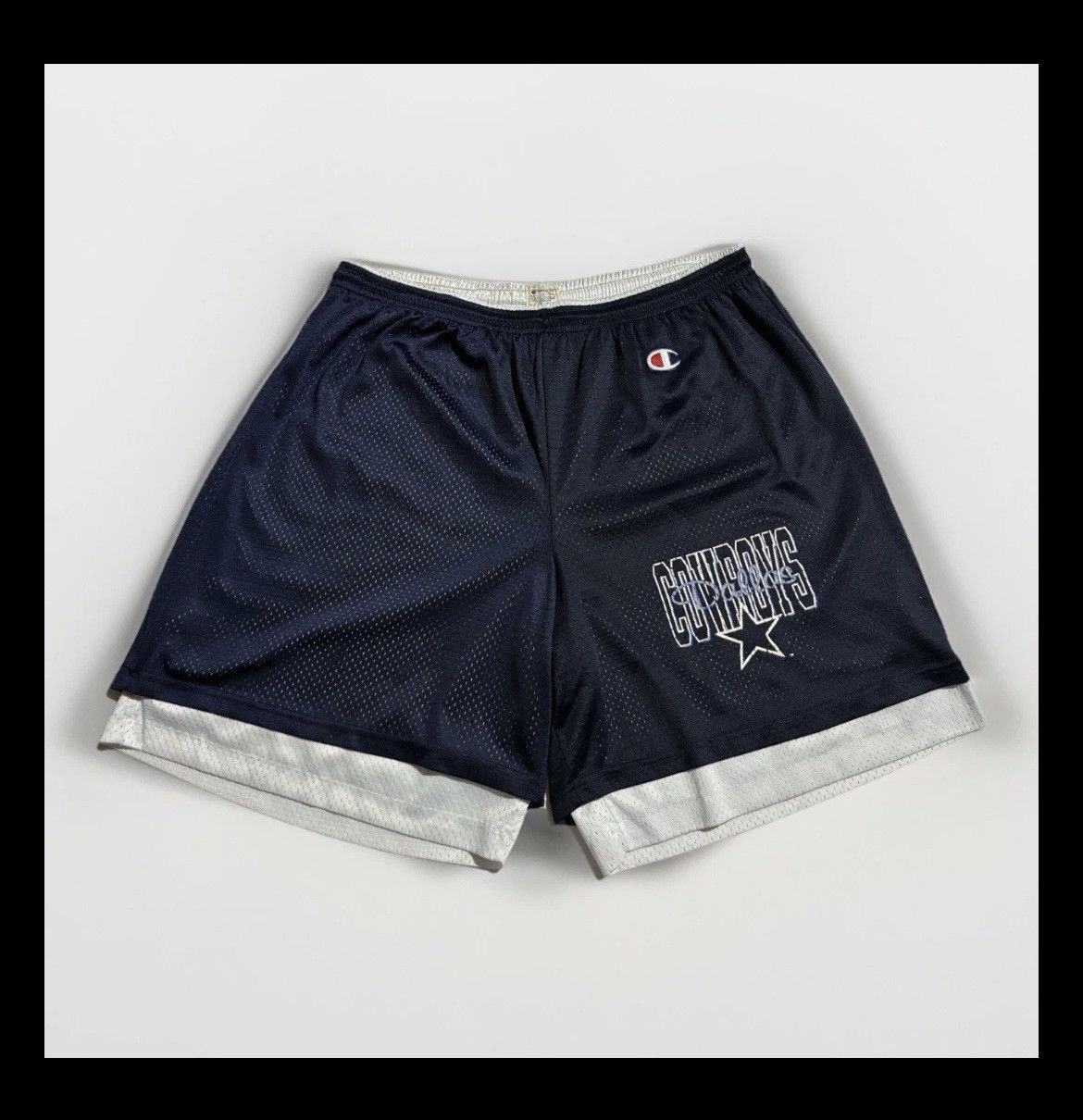 Champion Vintage 90s Champion Cowboys Reversible Mesh Shorts USA Size US 32 / EU 48 - 1 Thumbnail