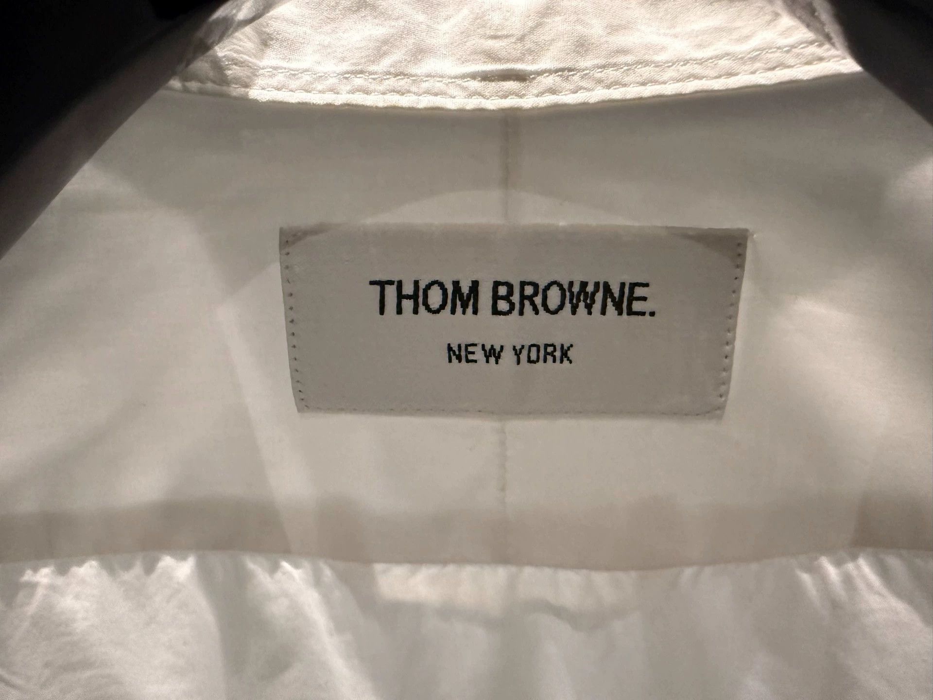 Thom Browne Thom Browne Classic Double Logo Poplin Shirt Size 2 SS Size US M / EU 48-50 / 2 - 3 Thumbnail