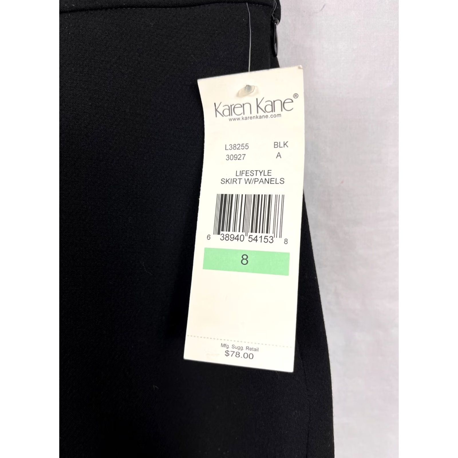 Vintage Karen Kane Skirt Womens 8 Black Lifestyle Size Panels Hidden zipper USA Made New Size 30" / US 8 / IT 44 - 2 Thumbnail