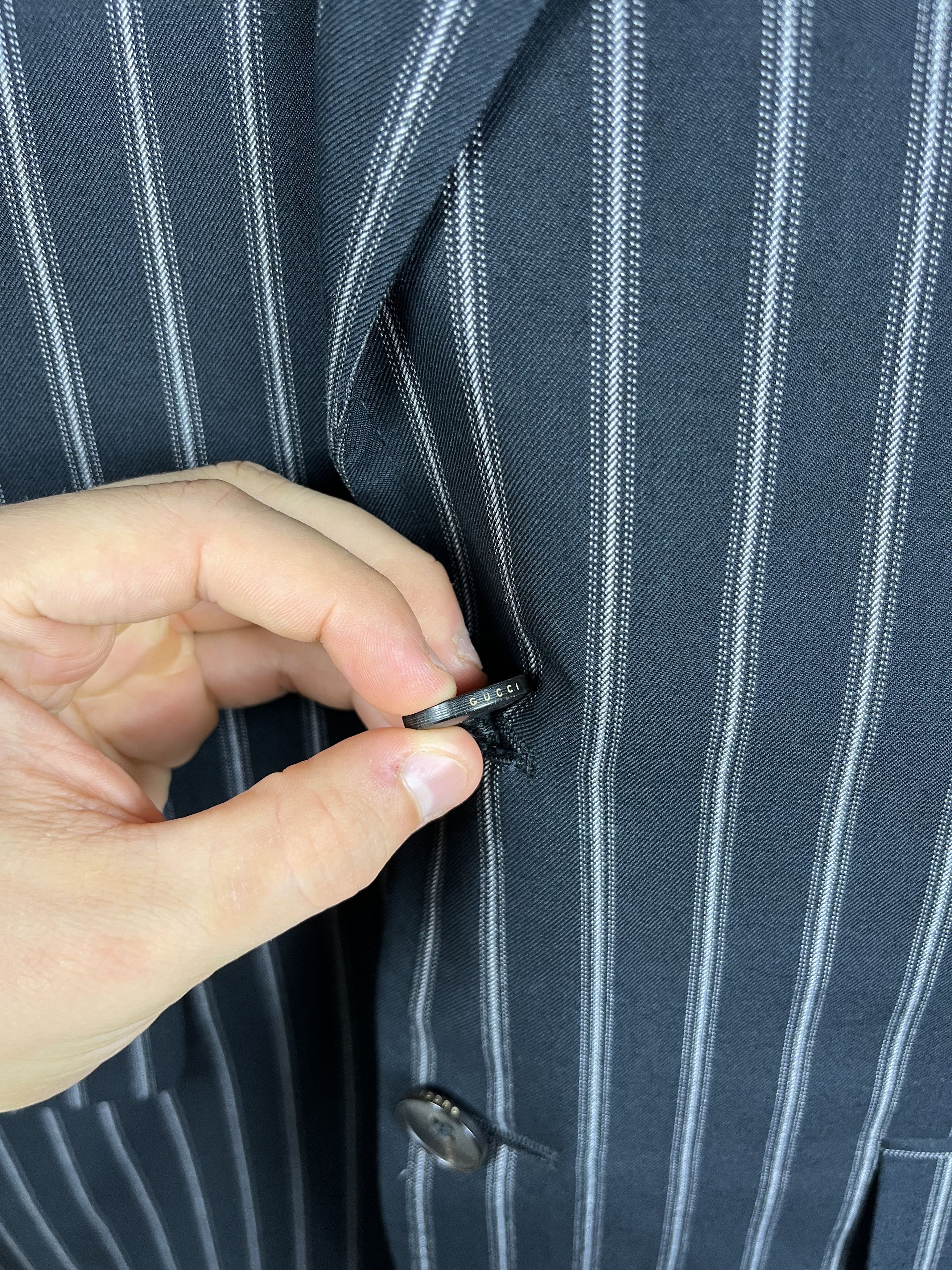 Gucci × Tom Ford Gucci Tom Ford vintage archive striped suit blazer+pants Size 36R - 11 Thumbnail