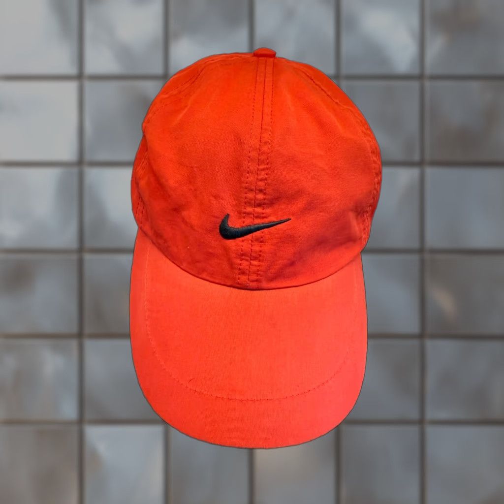 Nike Nike Hat Cap One Size Red Twill Adjustable Strapback Mens Baseball Cap Casual Sports Size ONE SIZE - 1 Thumbnail