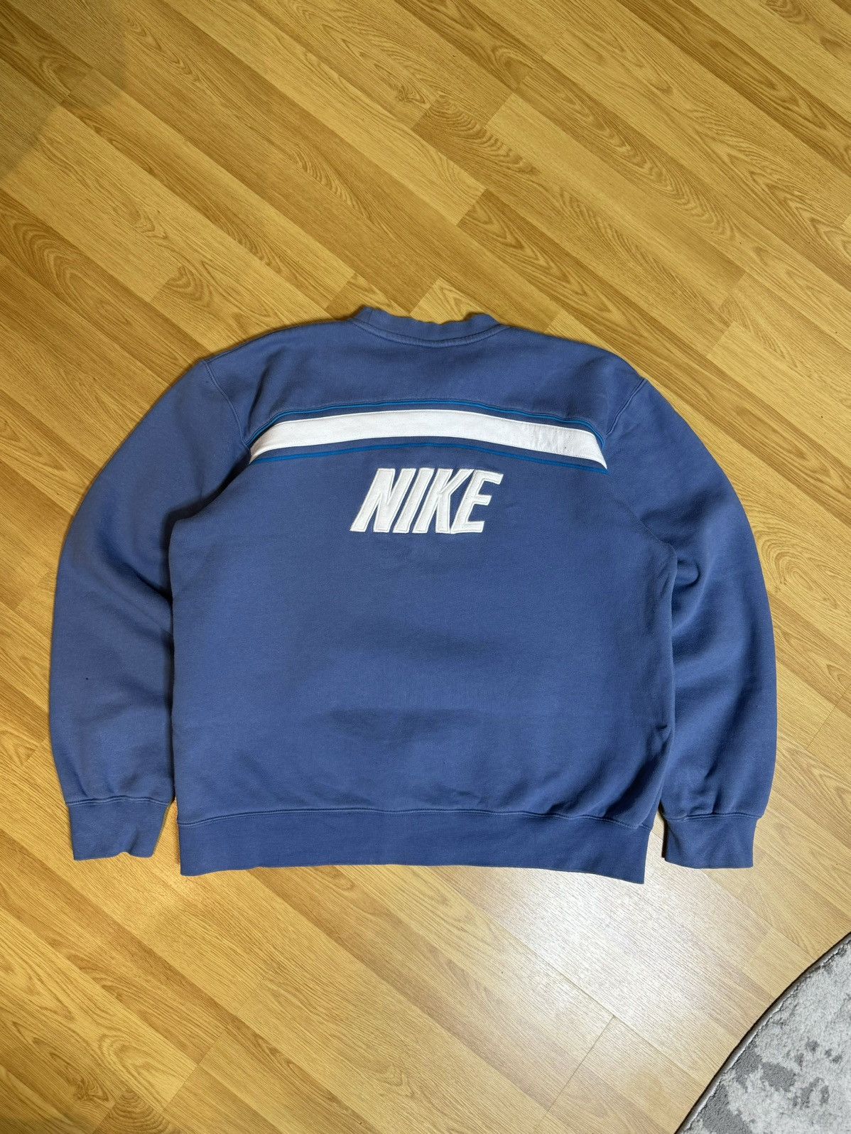 Nike × Vintage Vintage 00s Sky Blue Nike Sweatshirt - Large Size US L / EU 52-54 / 3 - 3 Thumbnail