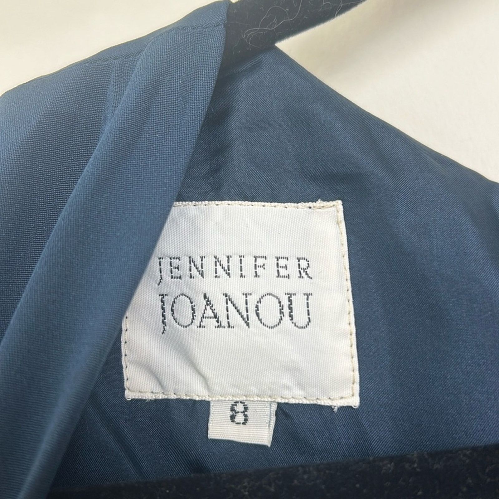 Anthropologie Jennifer Joanou Silk Navy Shift Dress Size M / US 6-8 / IT 42-44 - 5 Thumbnail