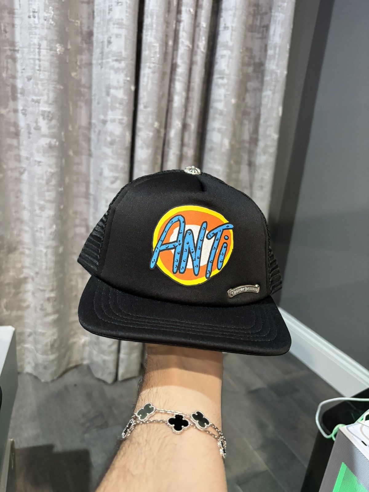 Chrome Hearts Chrome hearts black anti trucker cap Size ONE SIZE - 1 Thumbnail
