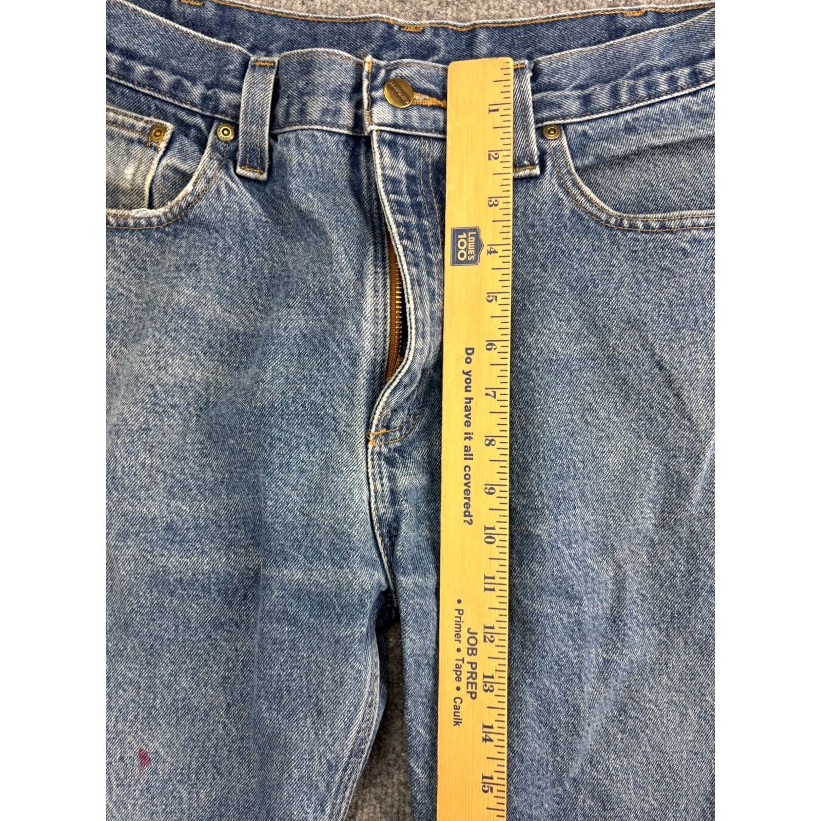 Carhartt Carhartt Jeans Men's 36x28 Blue Denim Relaxed Straight Leg B460DVB 5-Pocket Image-Style American Style Regular Rise Mid-Gray/Blue? Size US 36 / EU 52 - 4 Thumbnail
