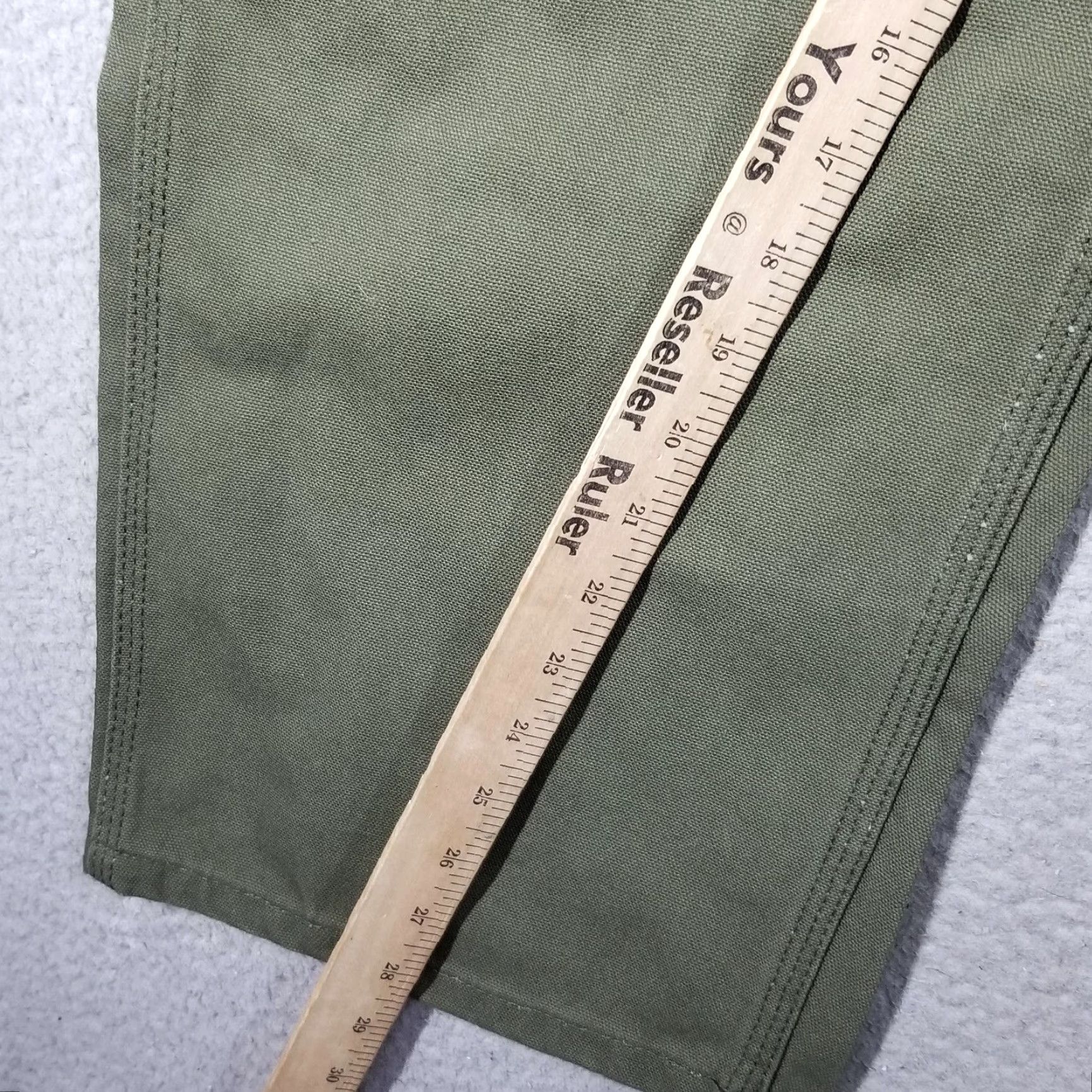Vintage VINTAGE Stanley Canvas Utility Pant Mens 38x30 Workwear Relaxed Fit Straight Leg Moss Green Cotton 100% Front Pockets Boyt？ Size US 38 / EU 54 - 5 Thumbnail