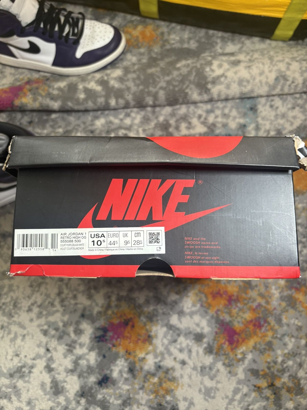 Jordan Brand Air Jordan Retro 1 Court Purple size 10.5 Size US 10.5 / EU 43-44 - 7 Thumbnail