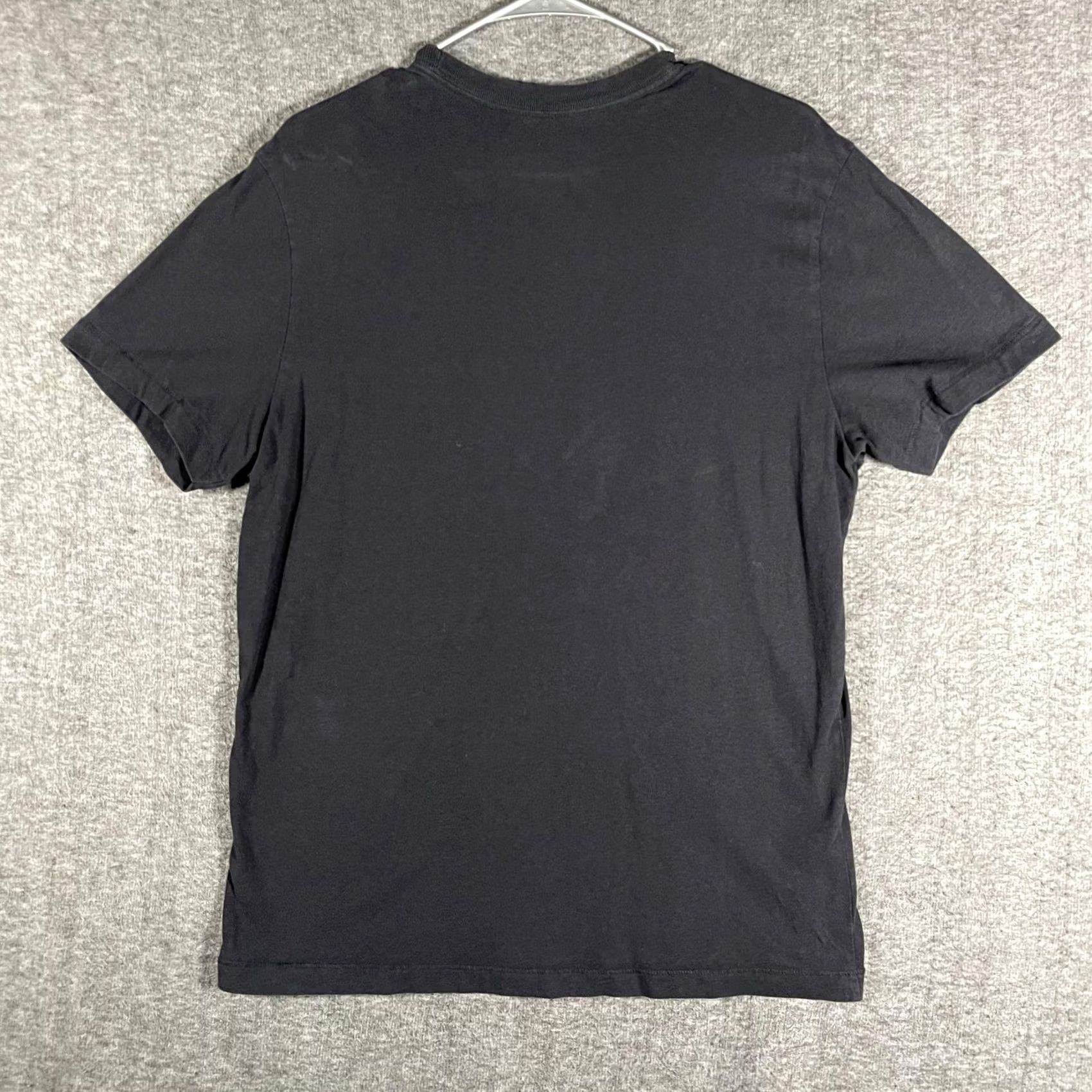 Aeropostale AEROPOSTALE Shirt Mens L Black Allover Graphic Tee Y2K Logo Vertical AERO Front Crew Neck Short Sleeve Size US L / EU 52-54 / 3 - 2 Thumbnail
