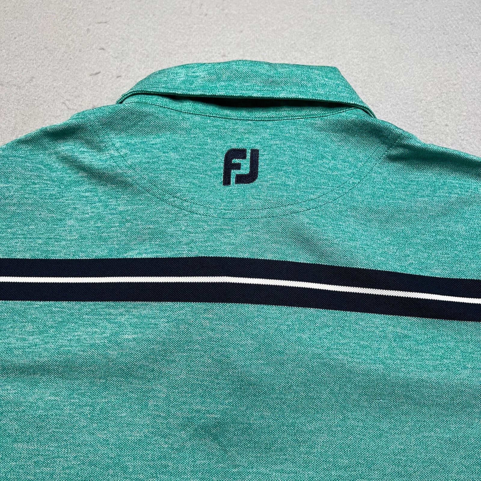 Footjoy FootJoy FJ Golf Polo Shirt Men’s Medium Green Striped sport Size US M / EU 48-50 / 2 - 11 Thumbnail