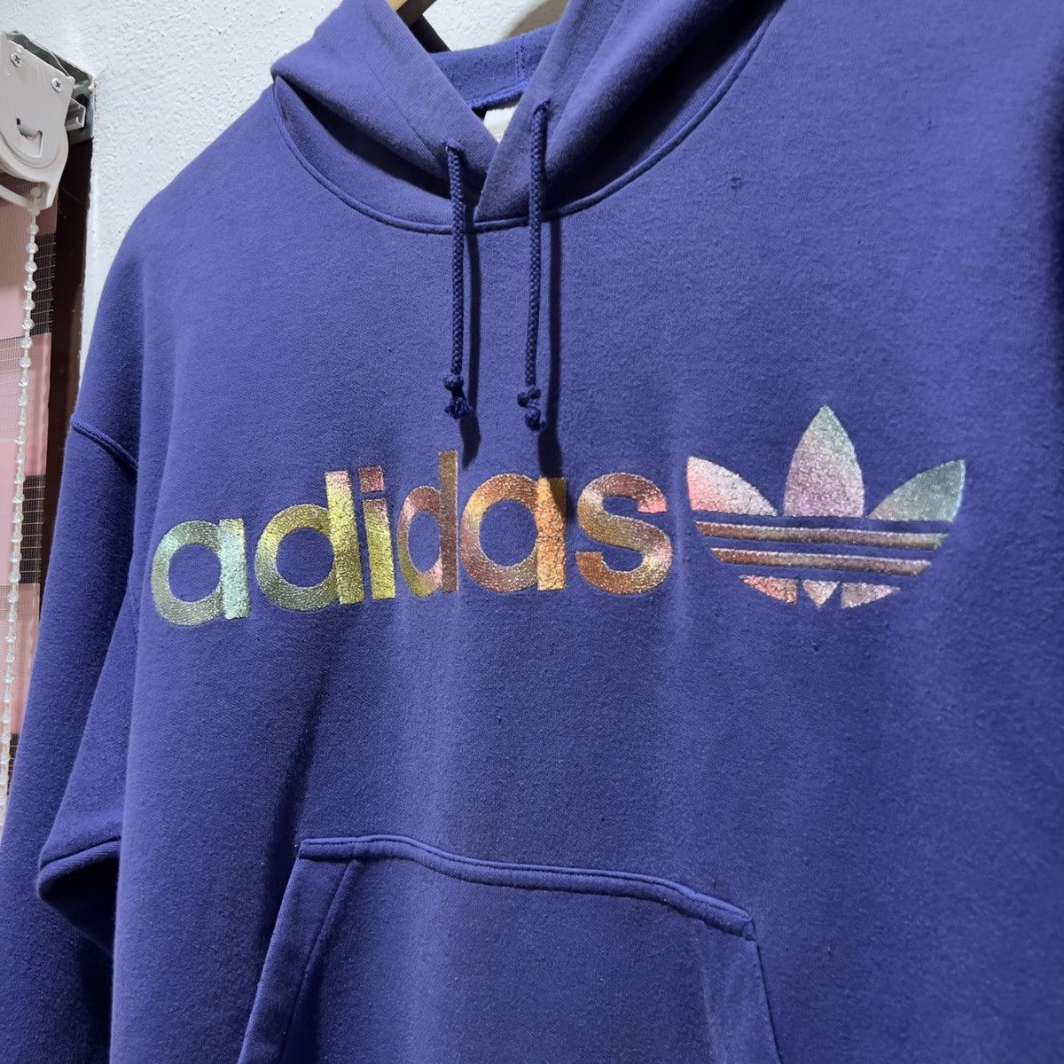 Adidas Adidas Hoodie Rainbow spellout Size US M / EU 48-50 / 2 - 2 Thumbnail