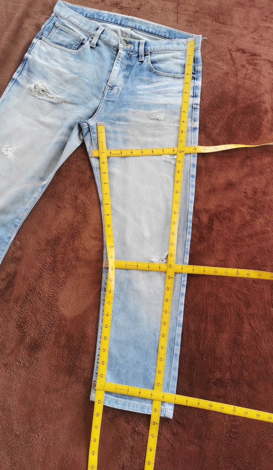 Tornado Mart Tornado Mart Distressed 3/4 Denim Jeans Size US 30 / EU 46 - 13 Thumbnail
