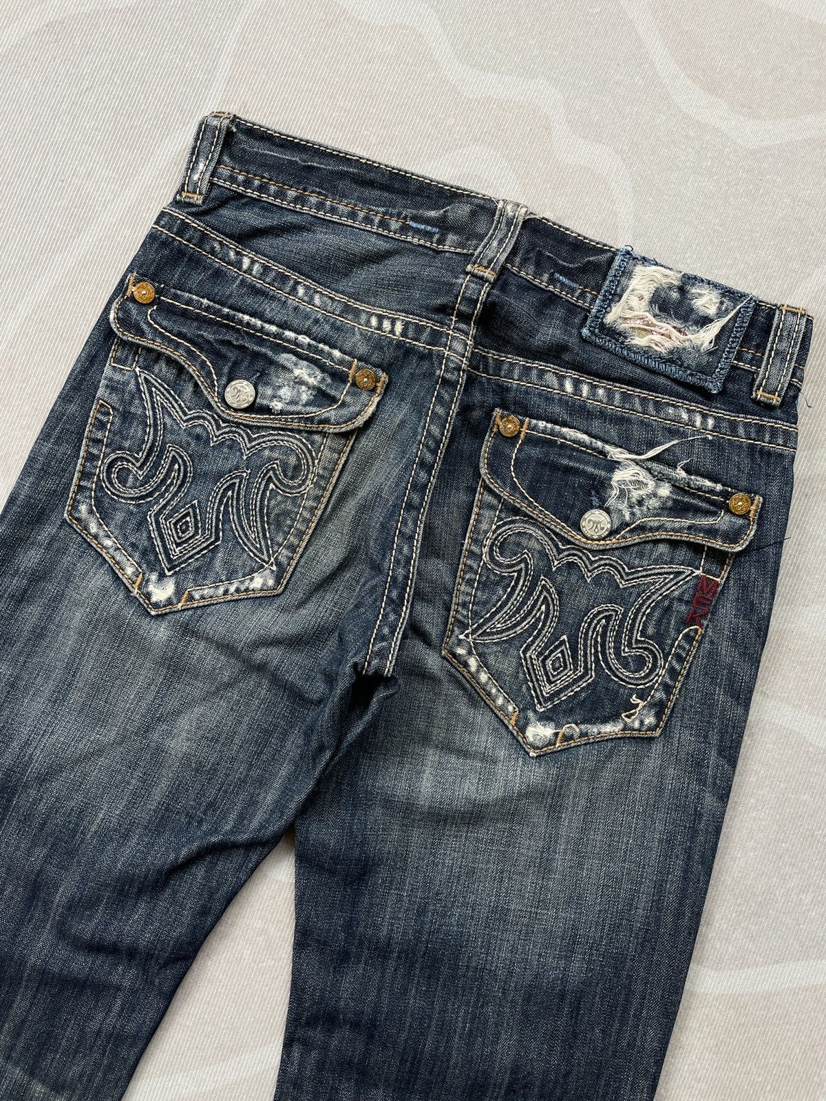 Mek Denim Mek Denim Embroidered Jeans (P81) Size US 32 / EU 48 - 4 Thumbnail
