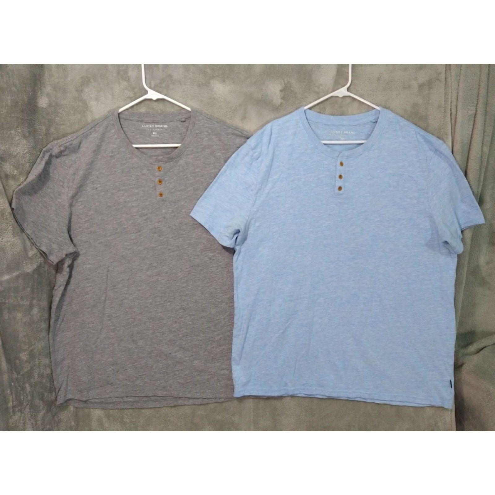 Lucky Brand Lucky Brand Shirt Mens 2XL Henley Linen Blend Short Sleeve Casual Lot of 2 Size US XXL / EU 58 / 5 - 2 Thumbnail