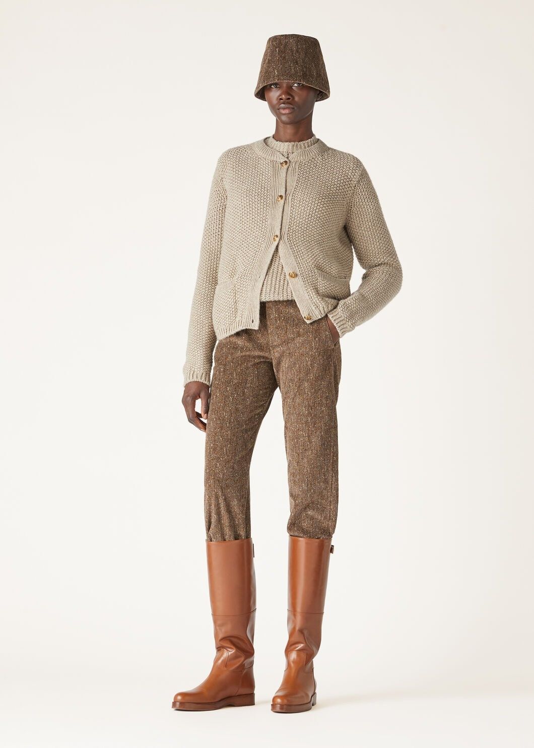 Loro Piana o1w1db10825 FAO2905 Baranca Cardigan in Beige Size L / US 10 / IT 46 - 2 Thumbnail